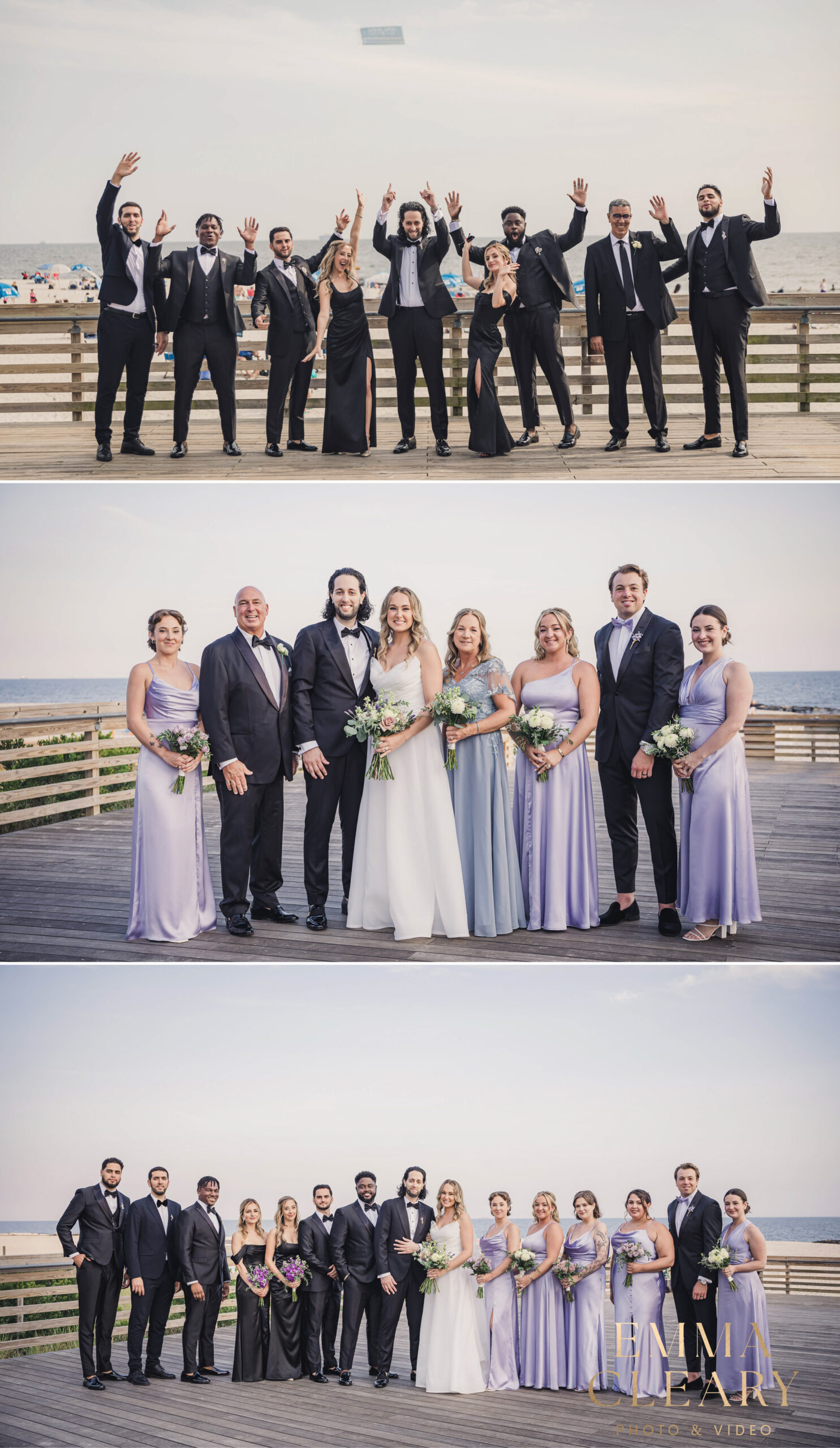 Editorial photos of group wedding portraits