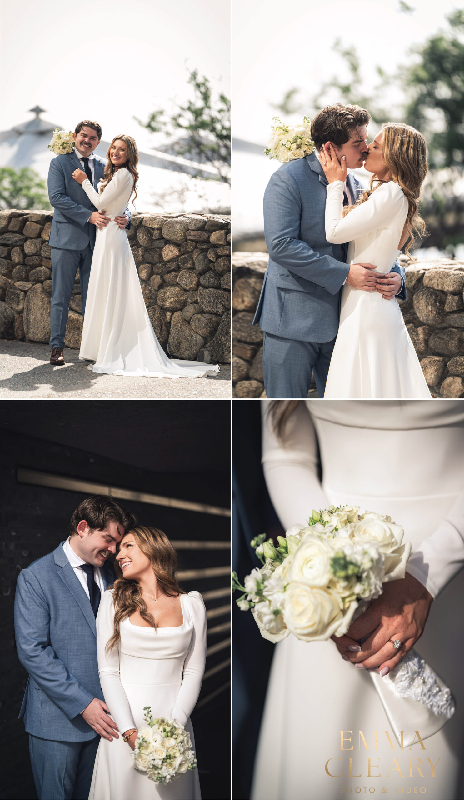 Editorial wedding photos of the bride and groom in New York