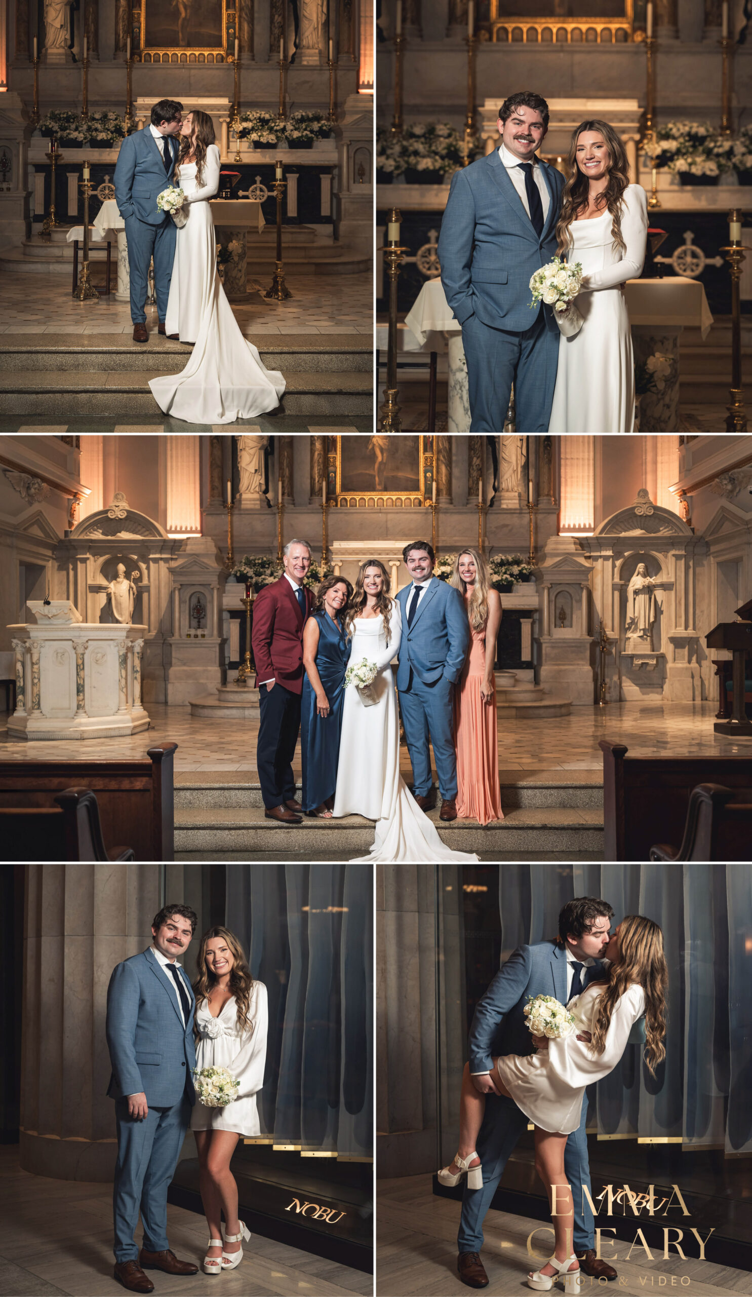 Editorial wedding photos of the bride and groom in New York