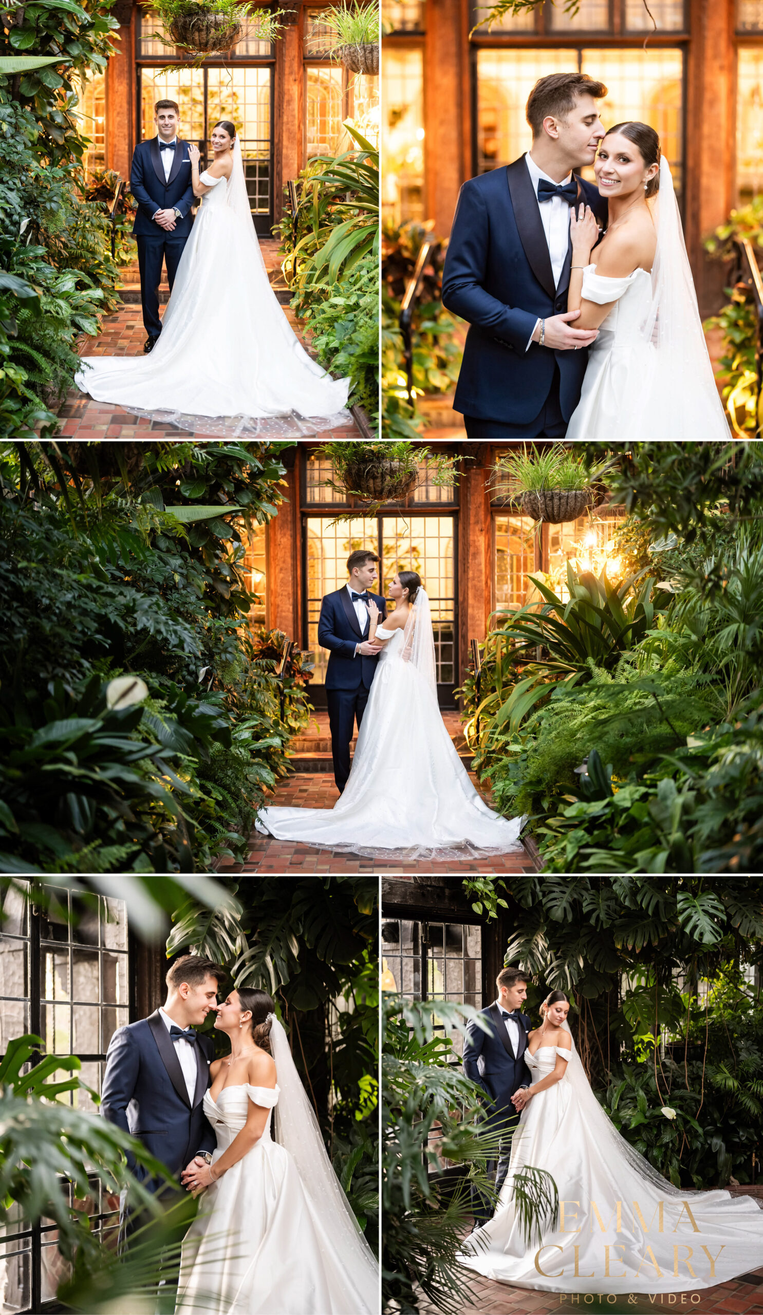 Editorial photos of the bride and groom at the Pleasantdale Chateau