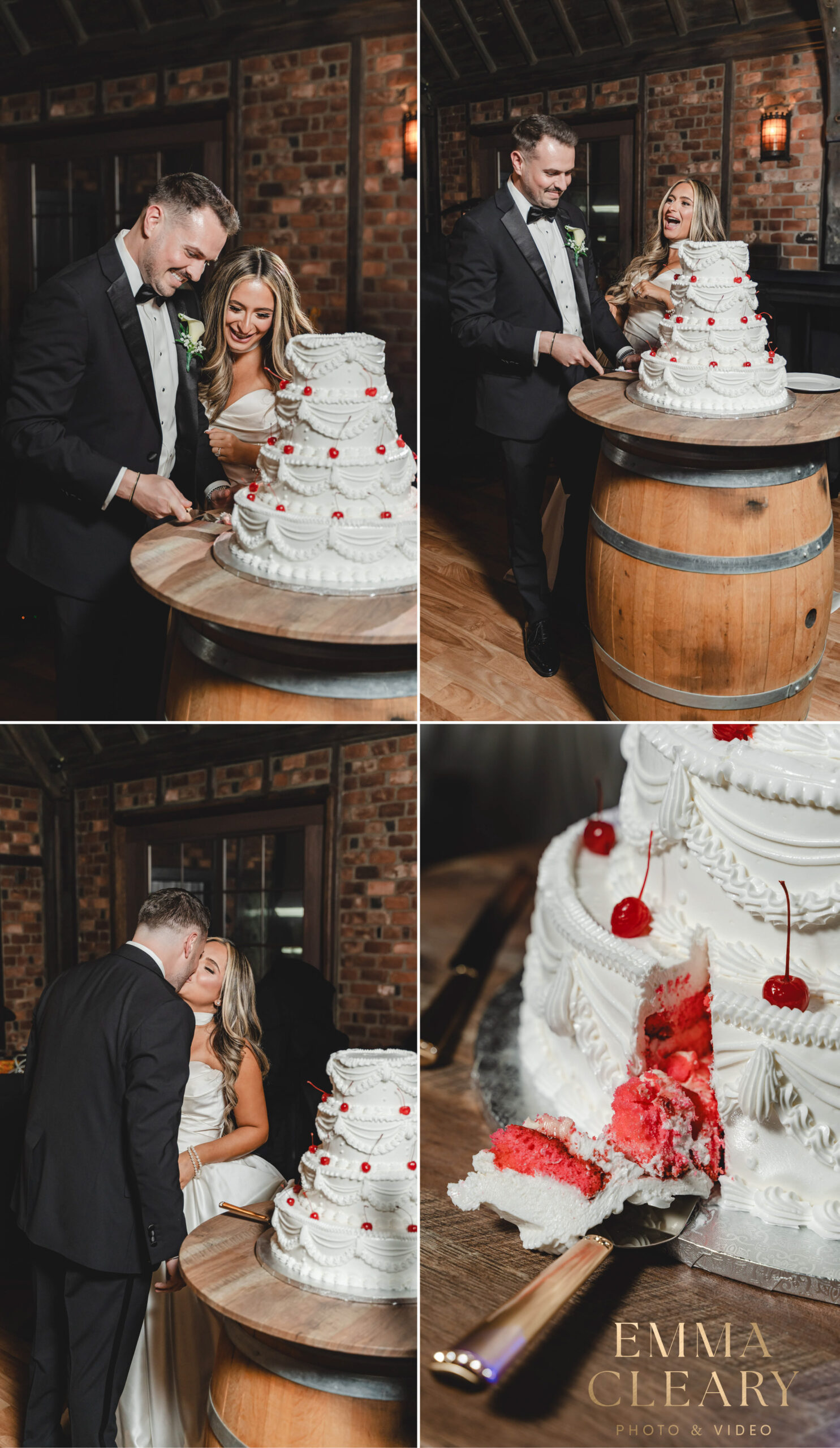 Photojournalistic Wedding Cake Cutting Photos