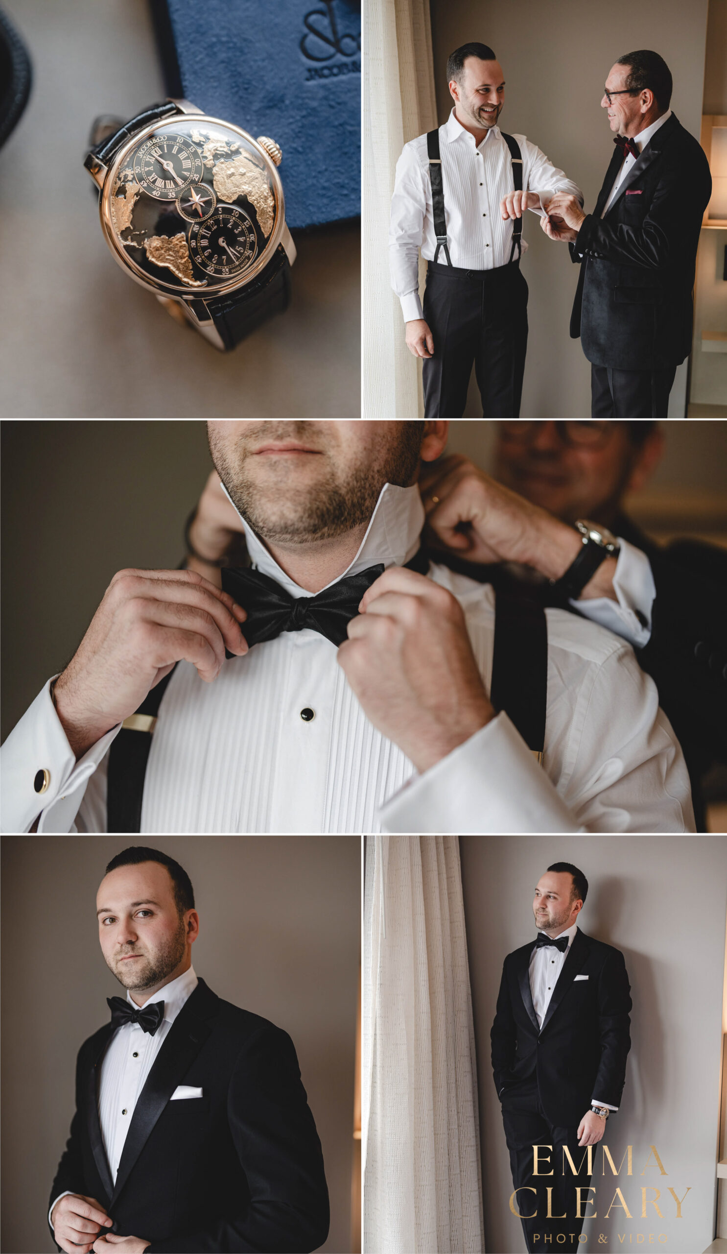 Groom getting ready photos in NYC