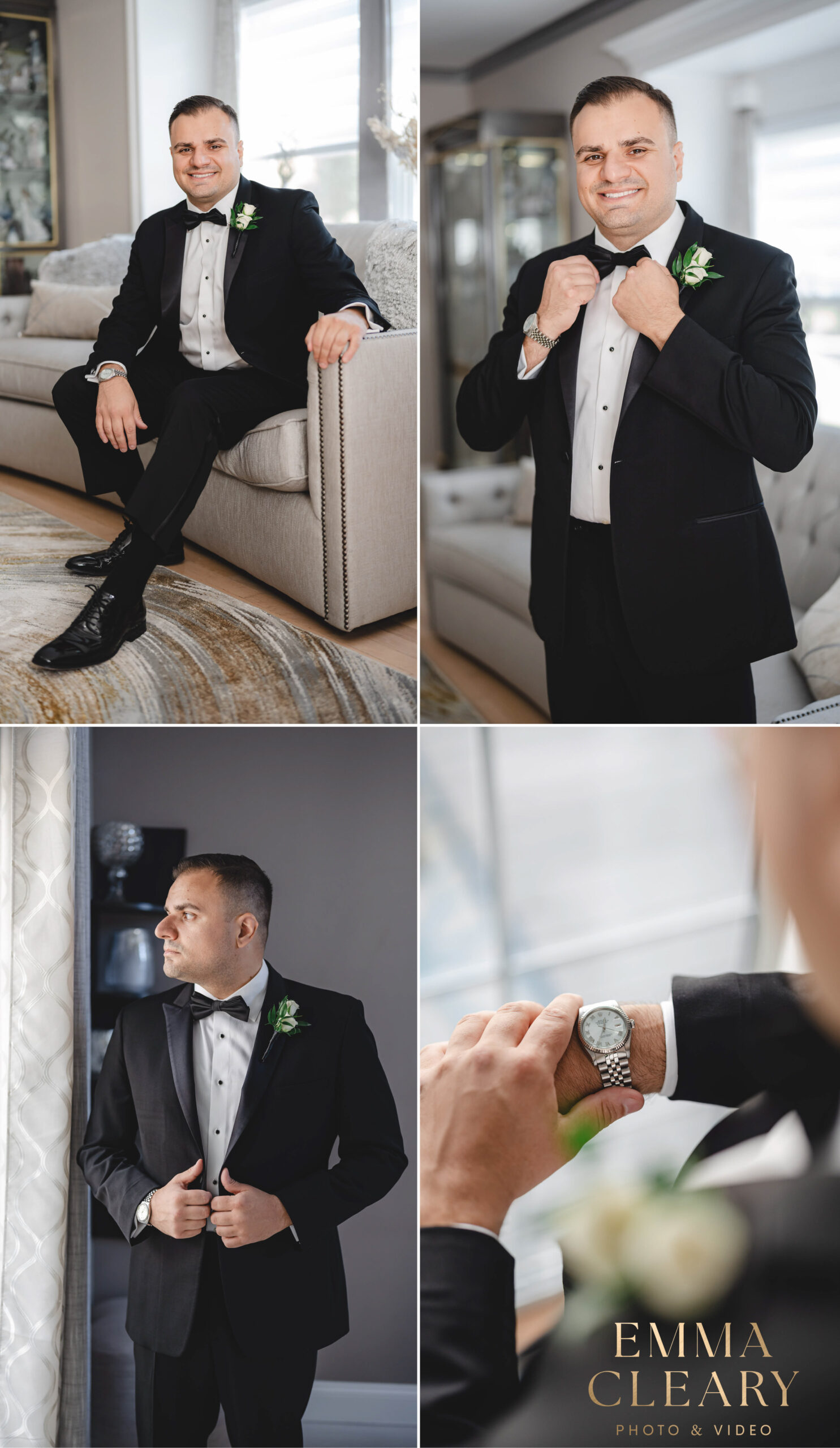 Groom getting ready photos in NYC