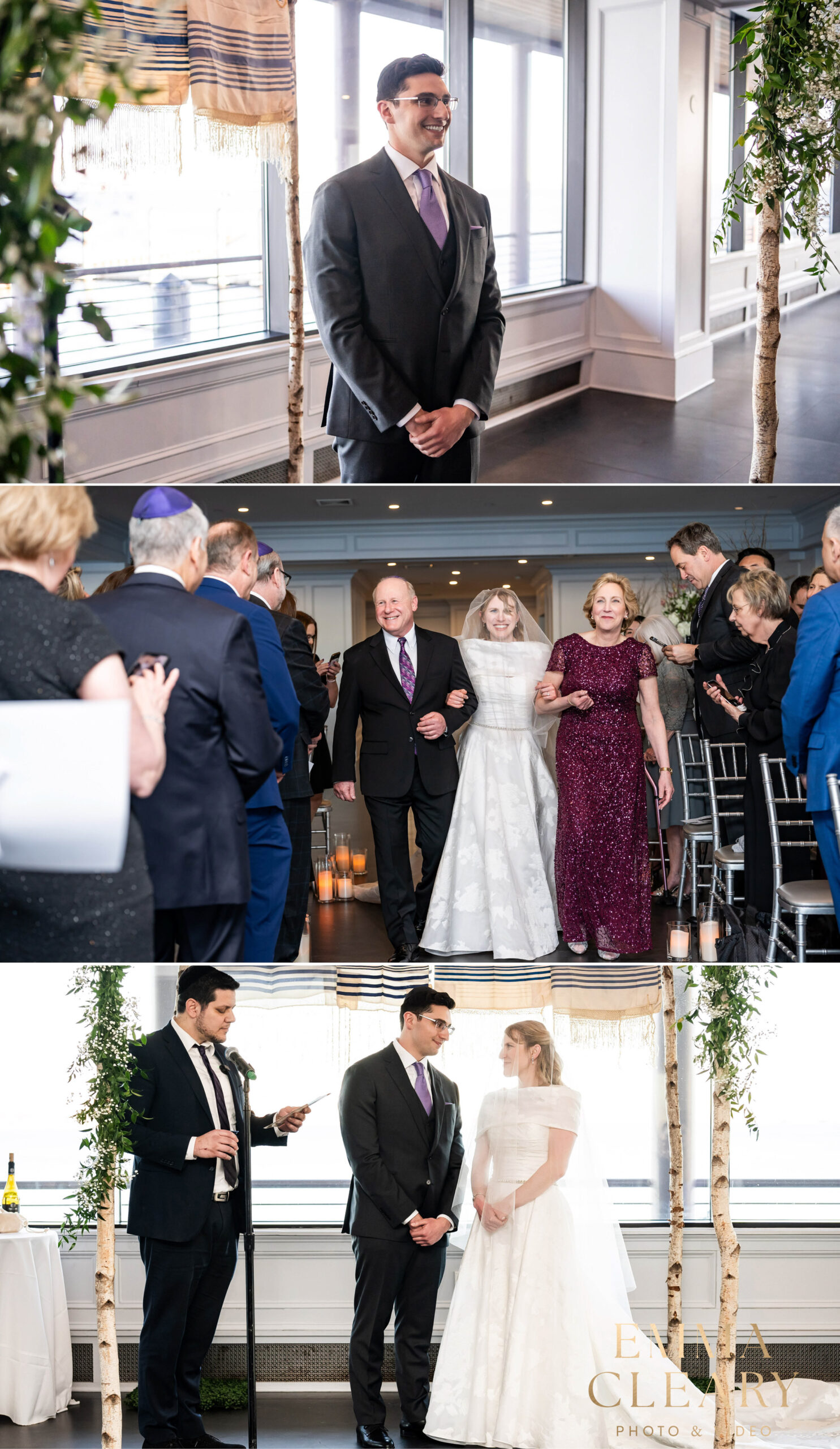 Photojournalistic photos of the Hudson House wedding ceremony