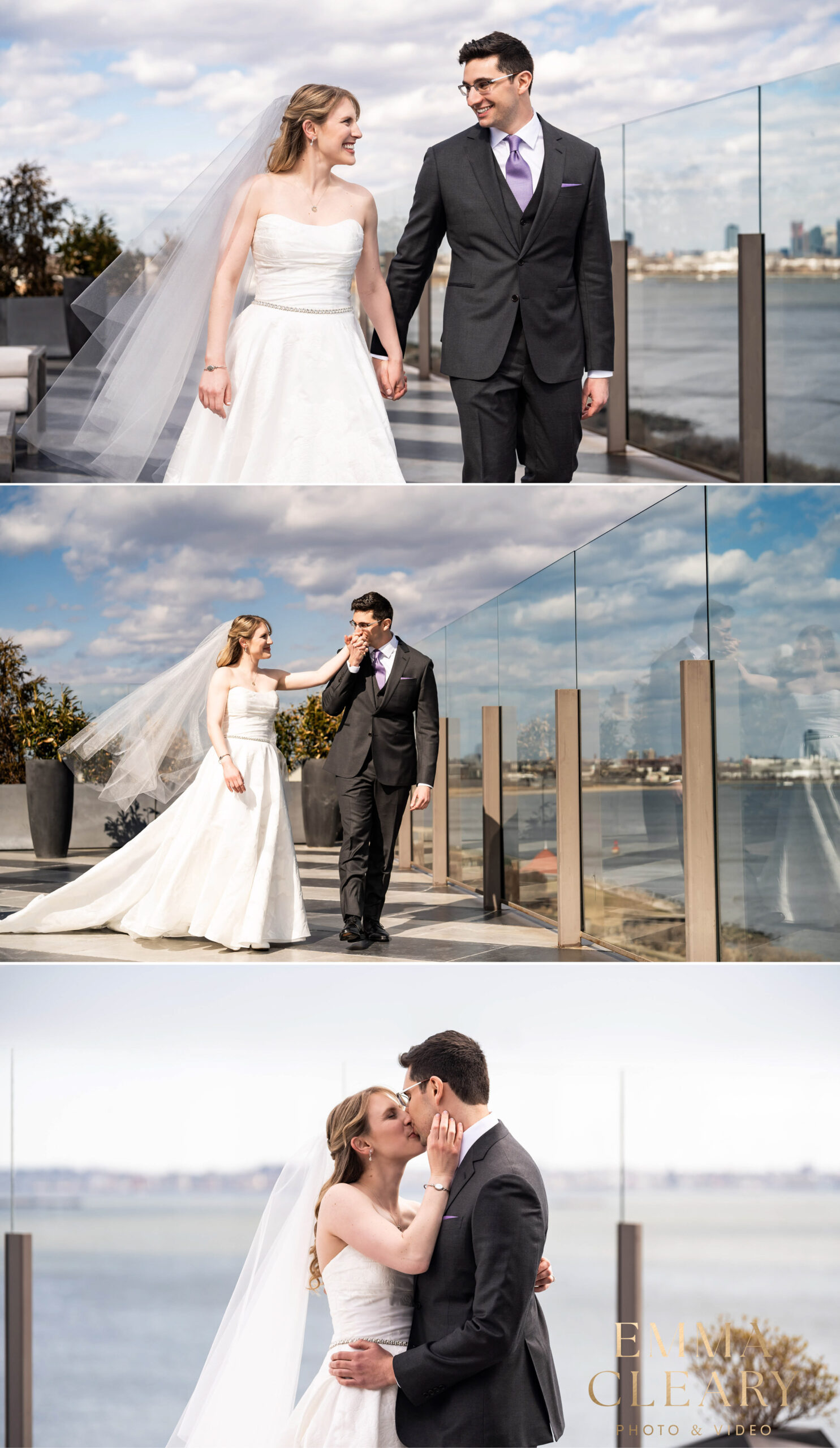 Photojournalistic photos of the bride and groom in New Jersey