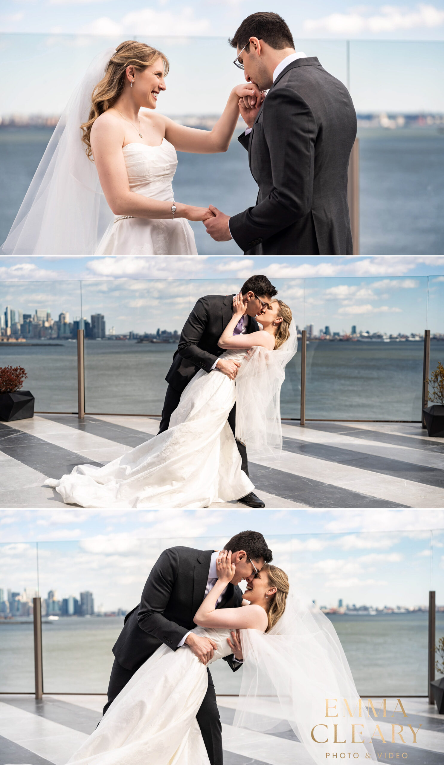 Photojournalistic photos of the bride and groom in New Jersey