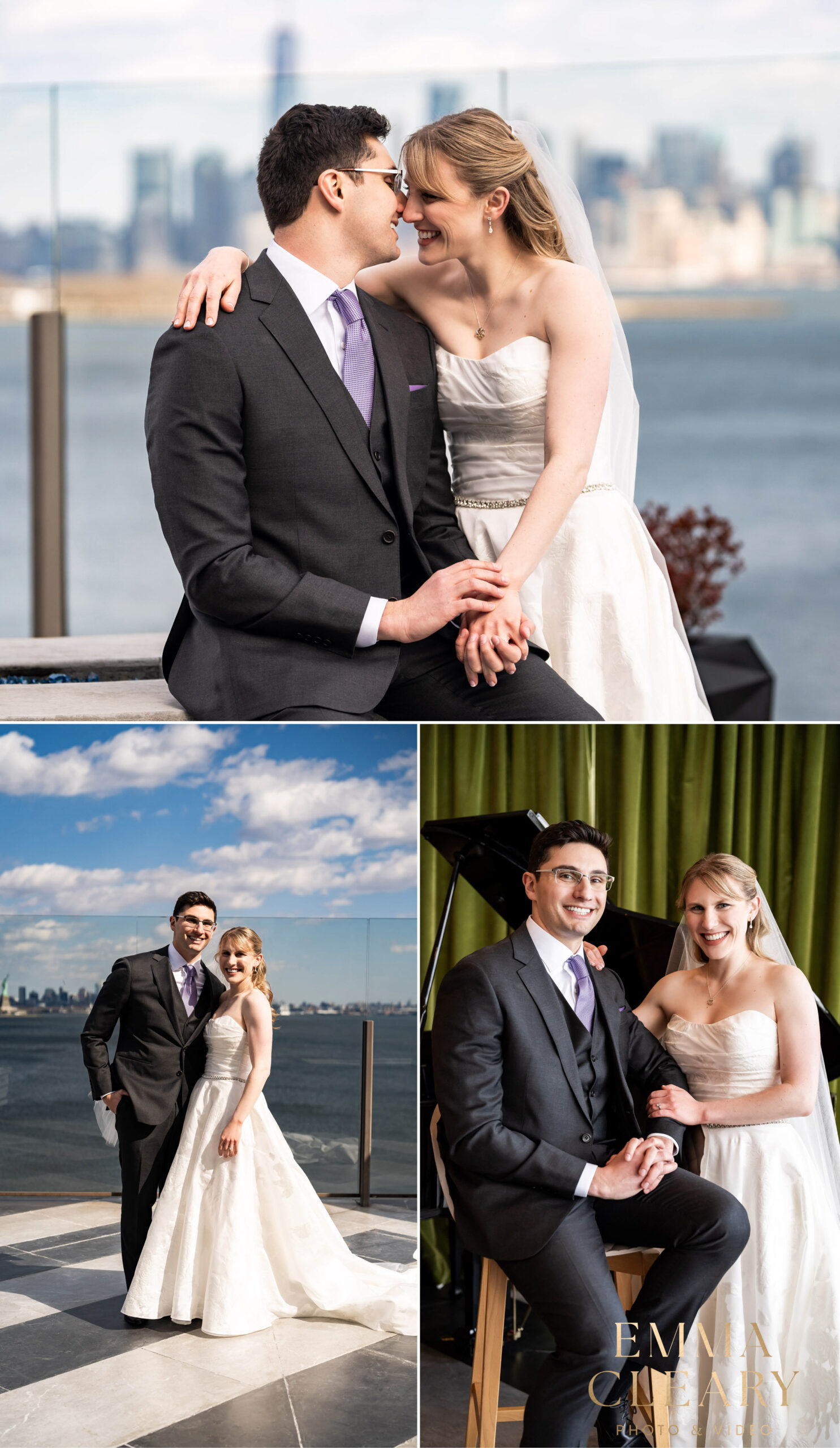 Editorial photos of the bride and groom in New Jersey