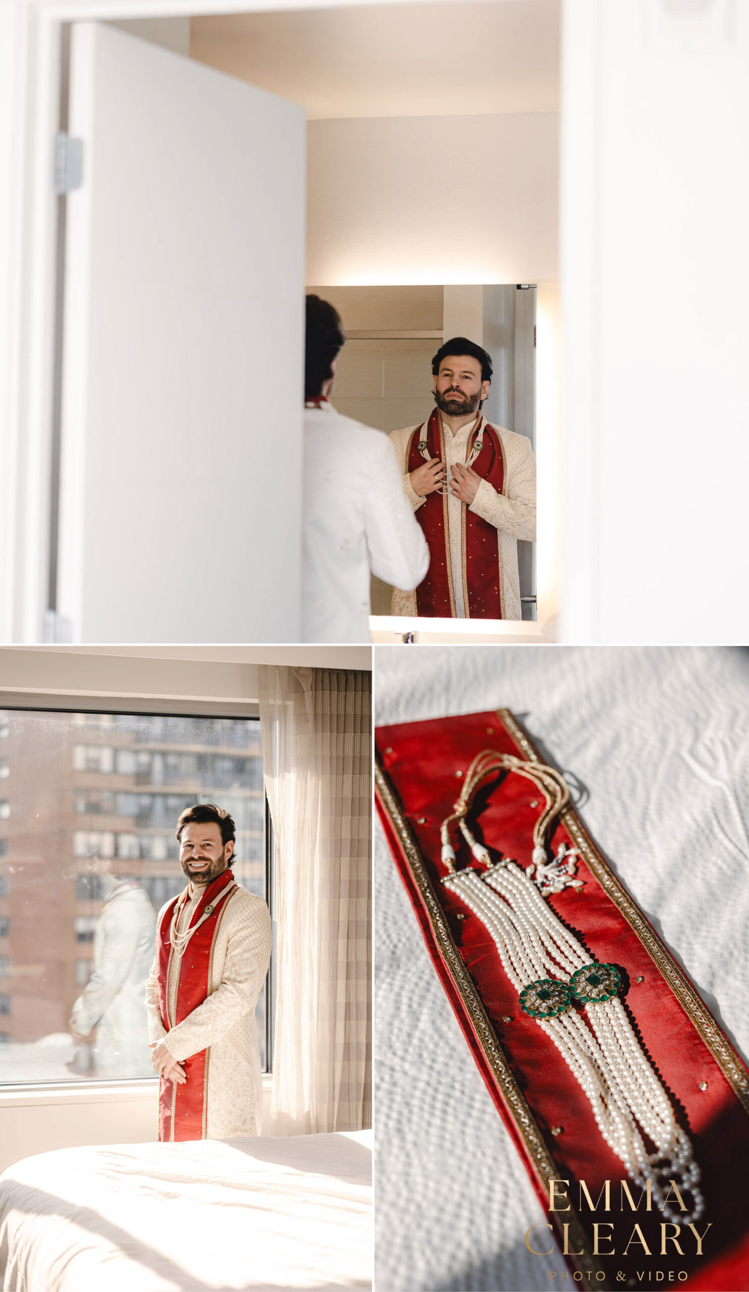 Groom getting ready photos in NJ