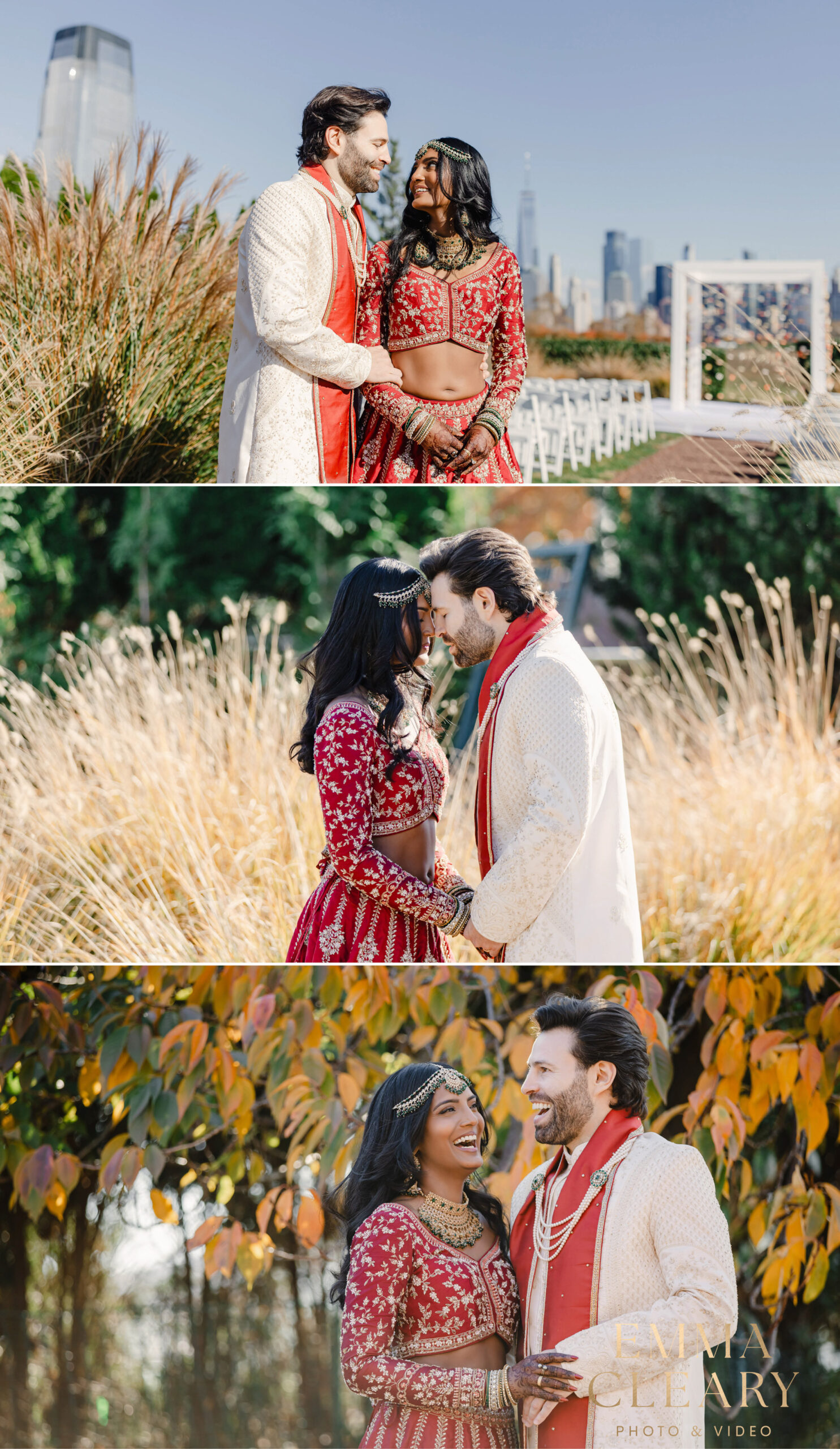 Editorial wedding photos of the bride and groom in NJ