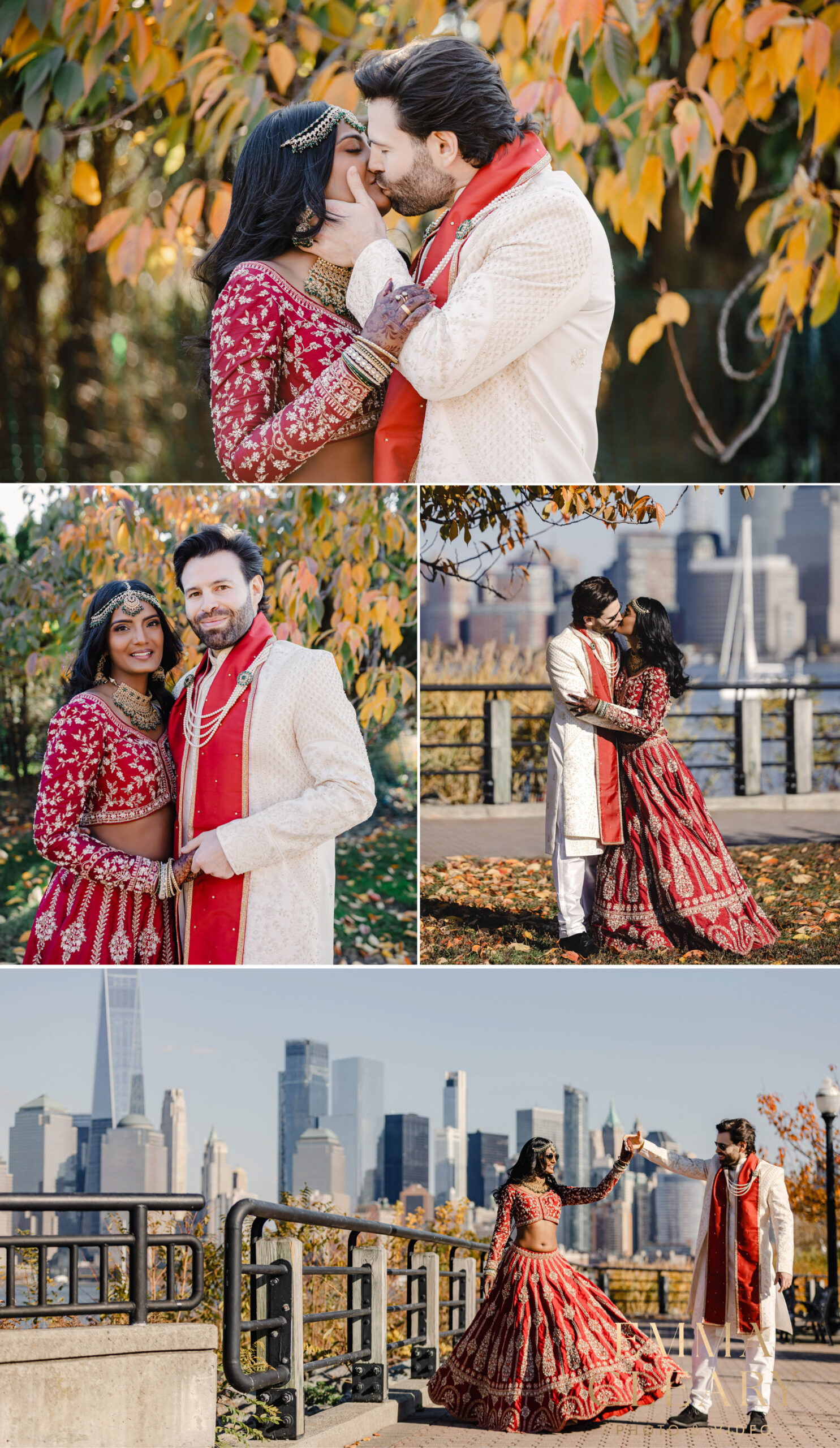 Editorial wedding photos of the bride and groom in NJ