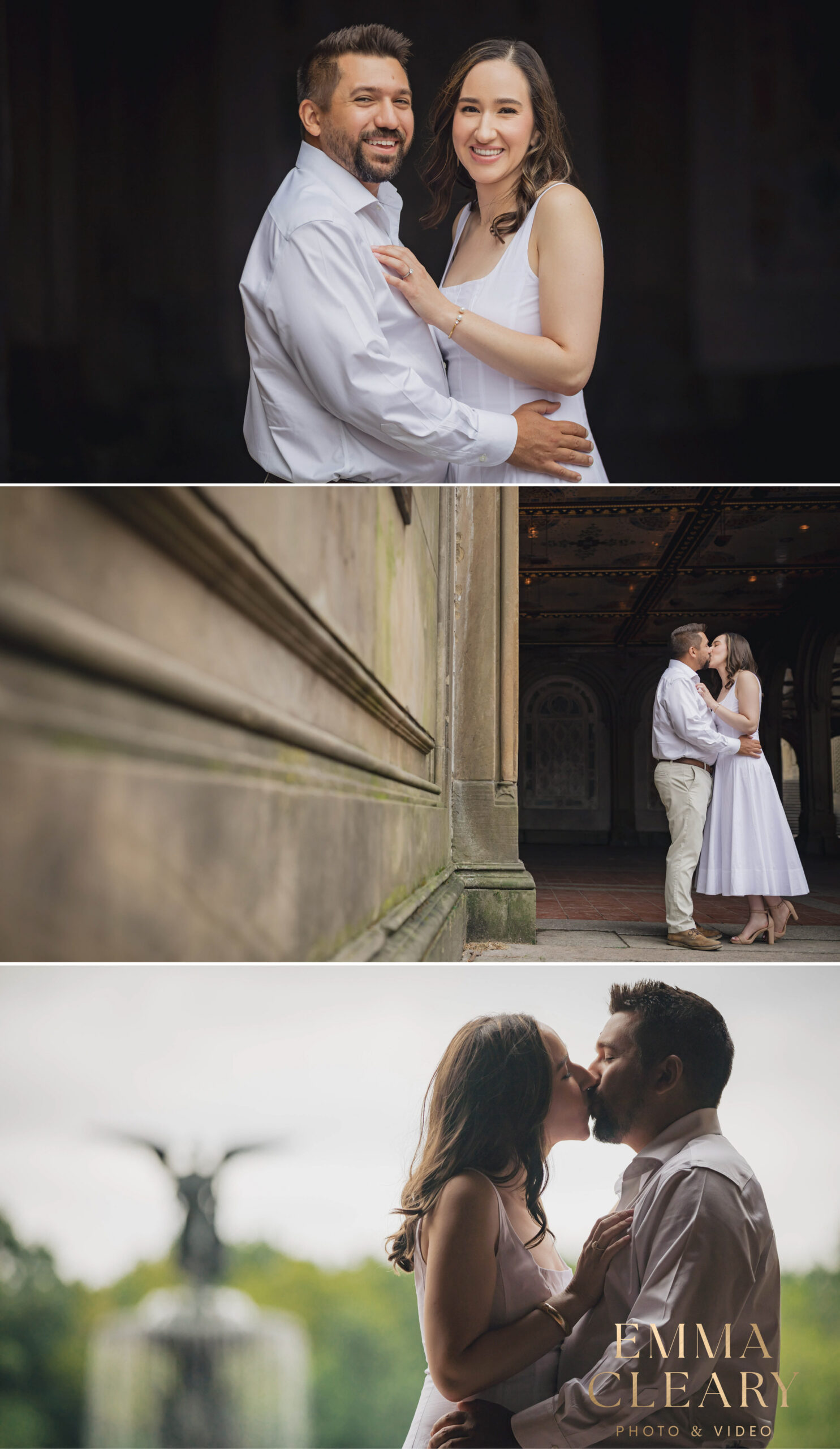 Editorial photos of the couple in Central Park