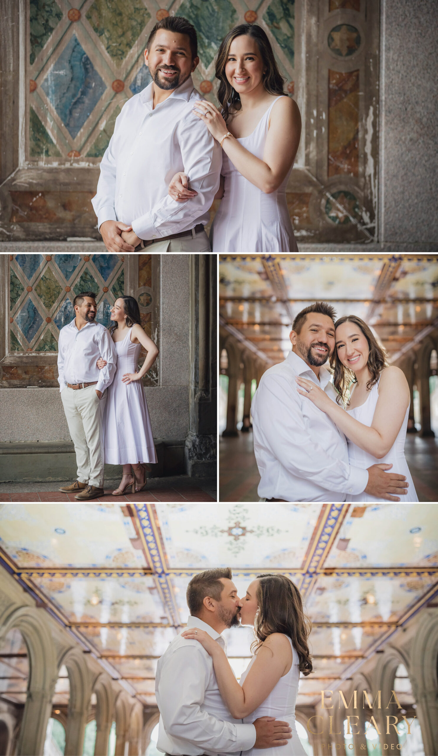 Editorial photos of the couple in Central Park