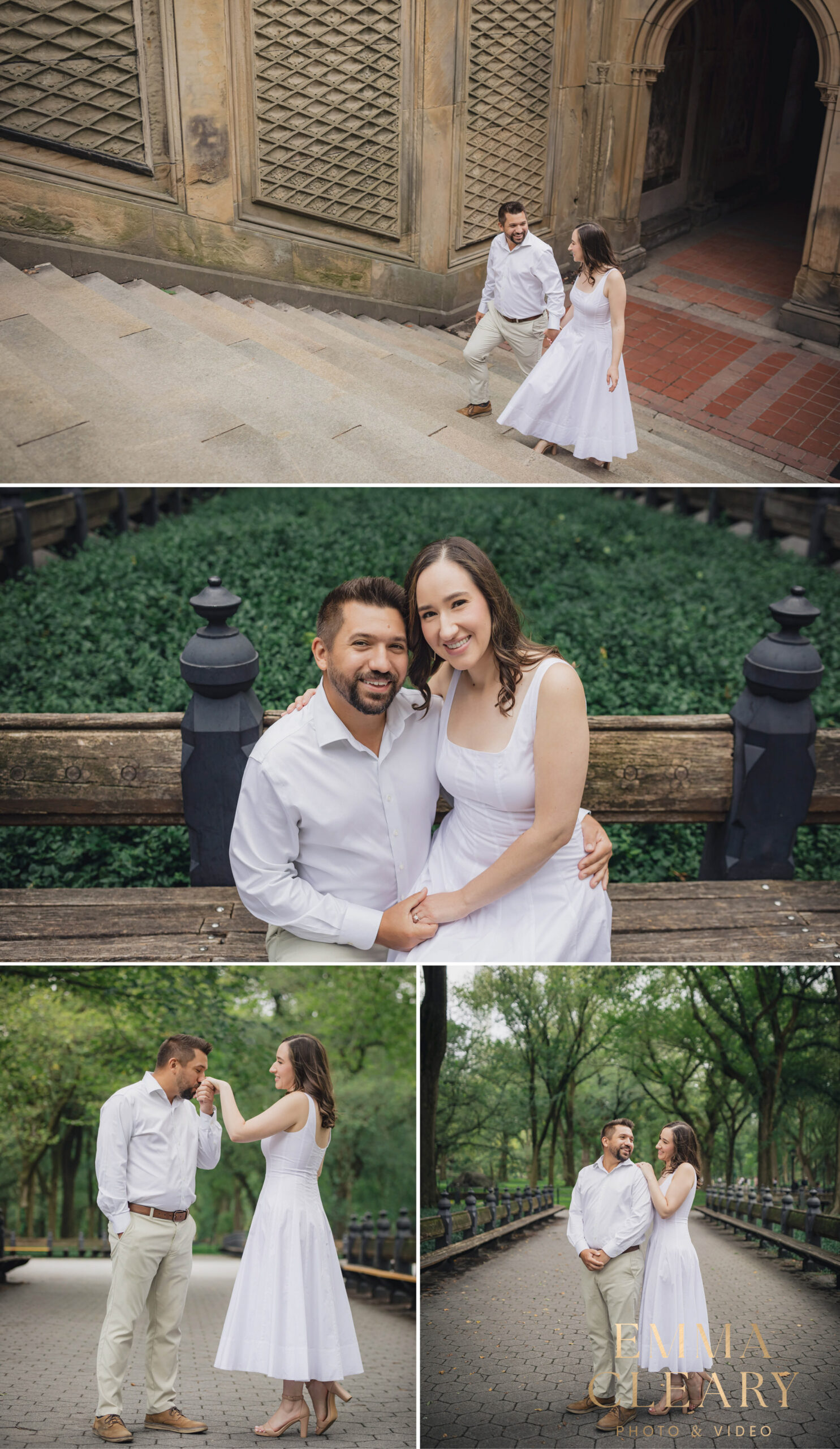 Photojournalistic photos of the couple in Central Park