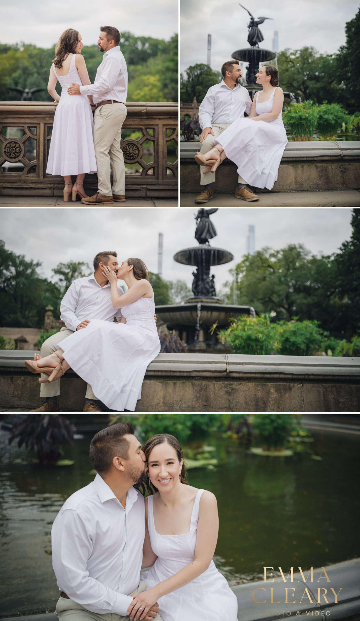 Editorial photos of the couple in Central Park