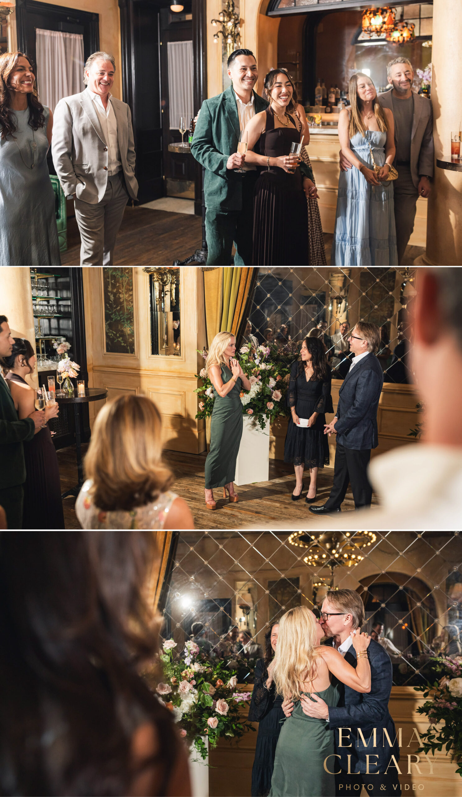 Photojournalistic photos of the wedding ceremony at Chelsea Hotel