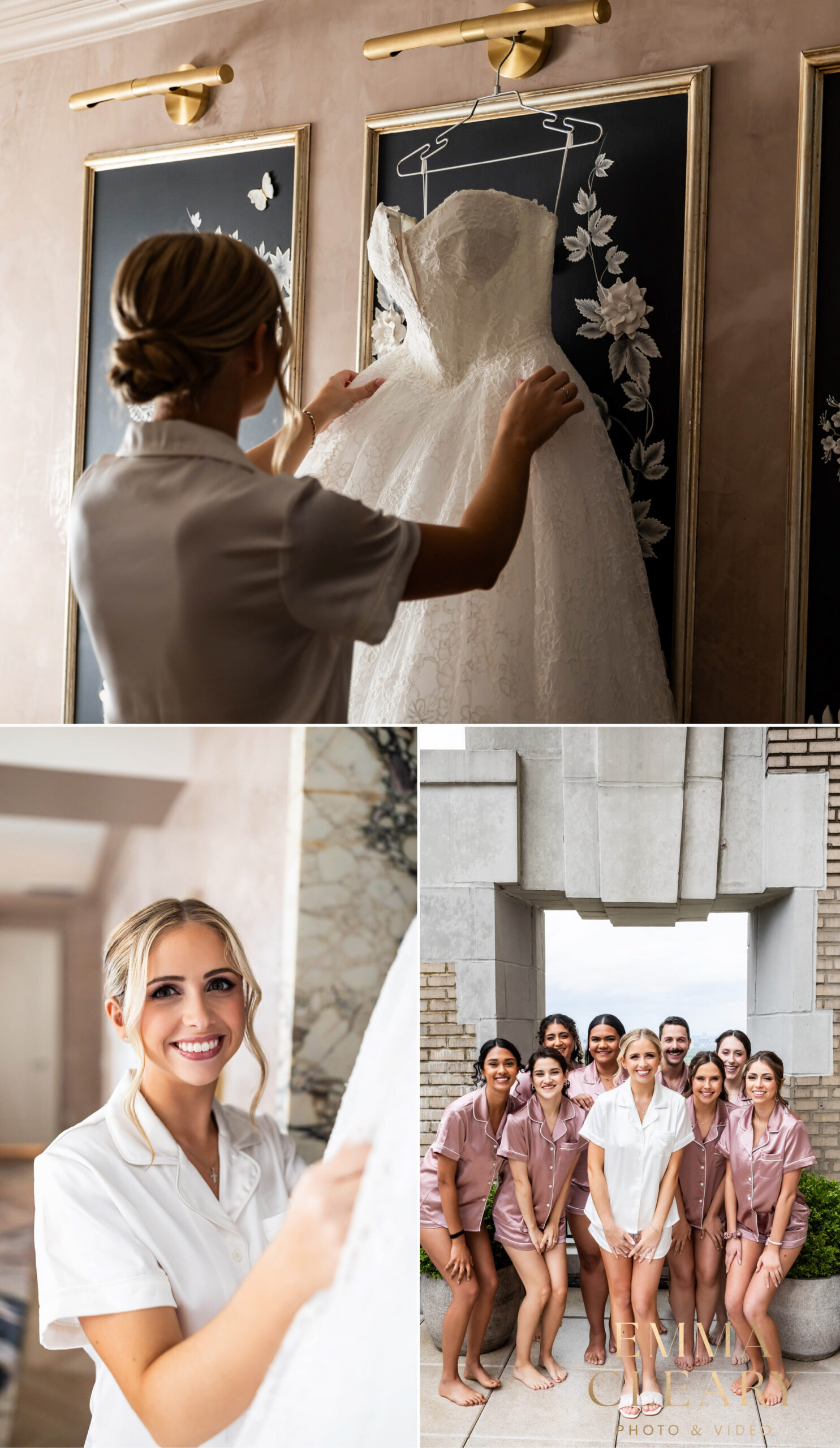 Bride getting ready photos in NYC