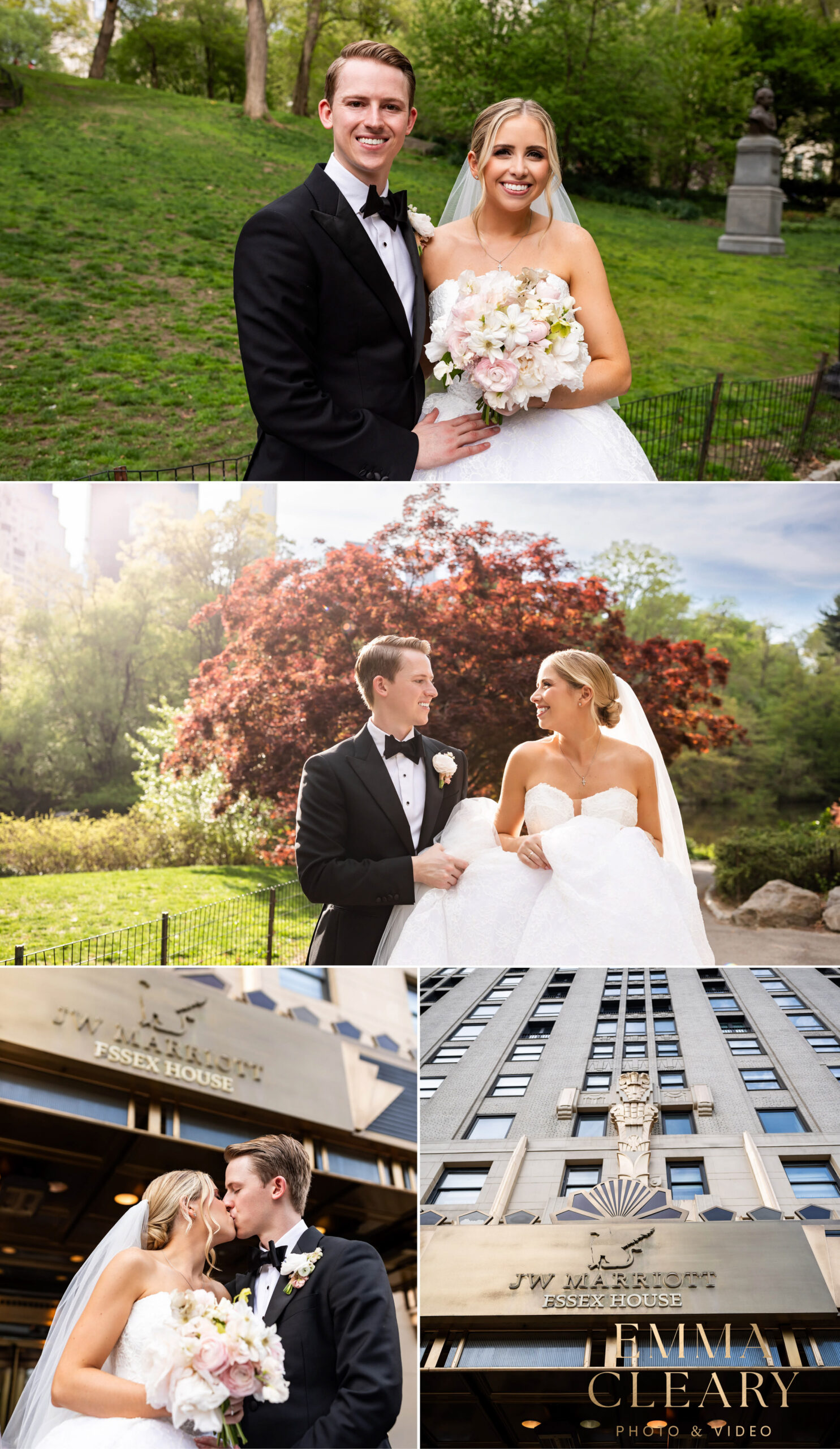 Editorial wedding photos of the bride and groom in NYC