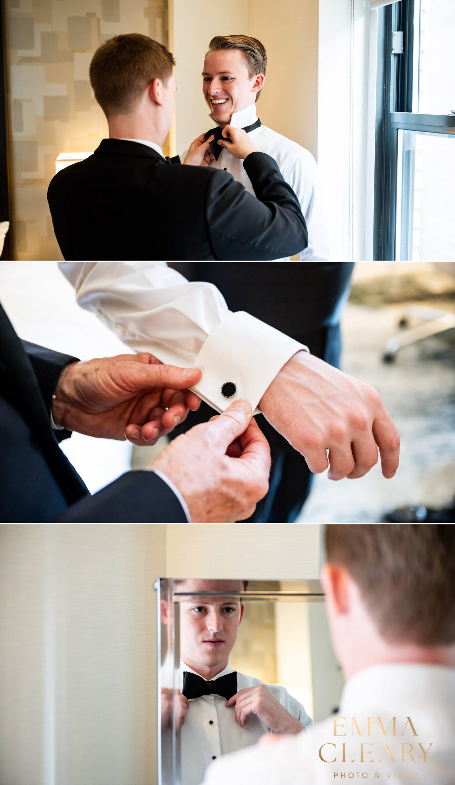 Groom getting ready photos in NYC