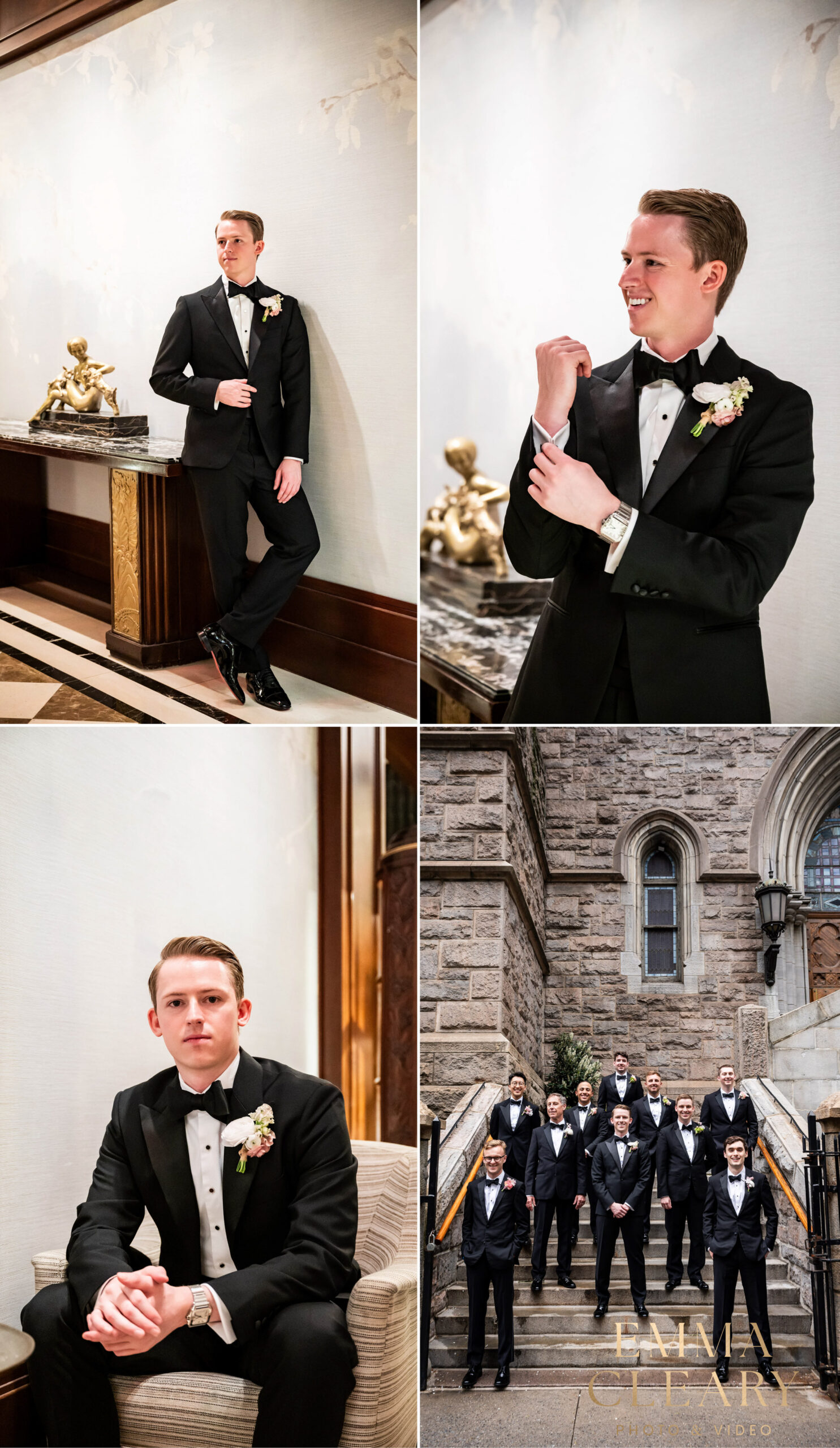 Groom getting ready photos in NYC