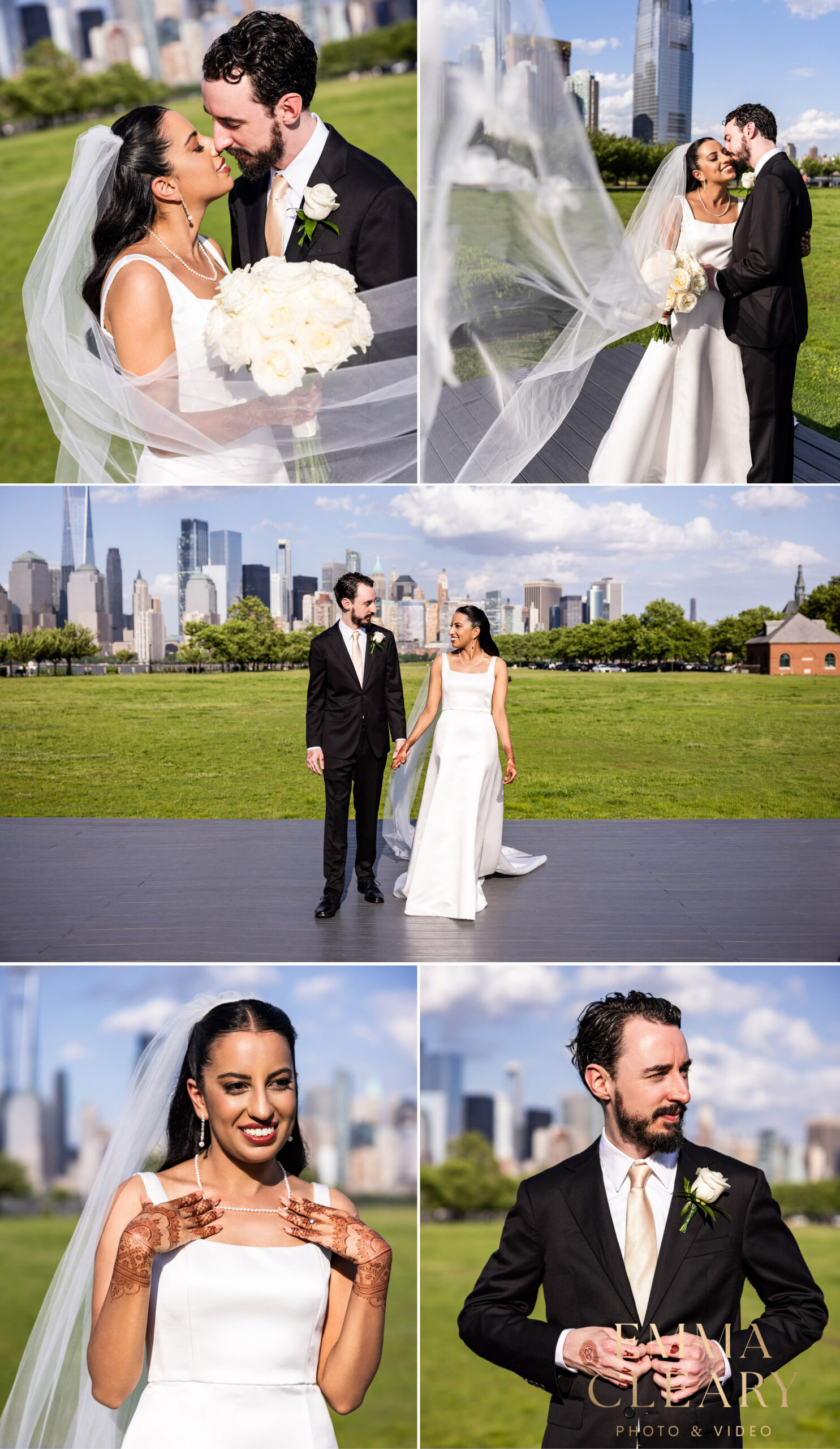 Editorial wedding photos of the bride and groom at Liberty House