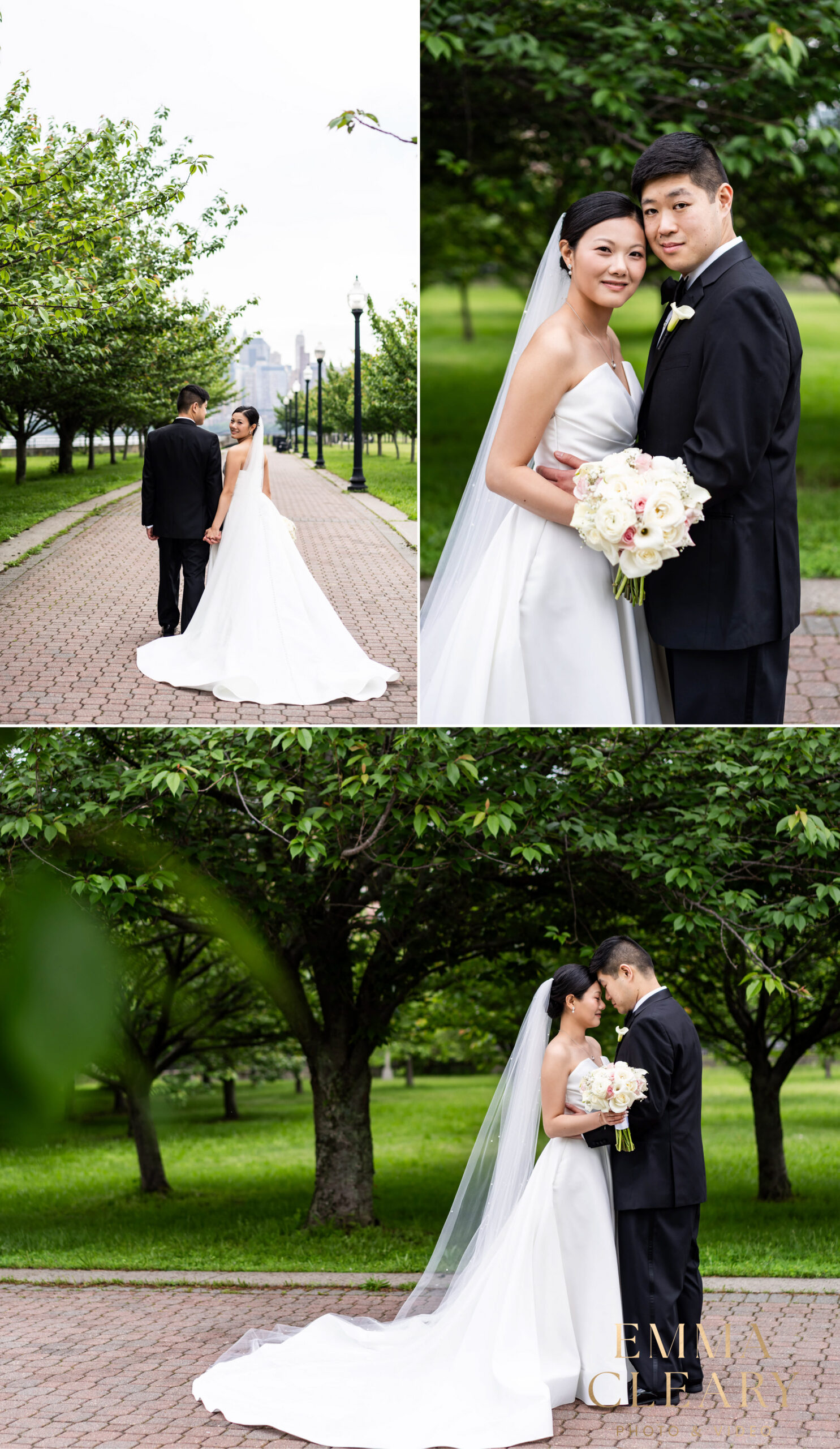 Editorial wedding photos of the bride and groom in NJ
