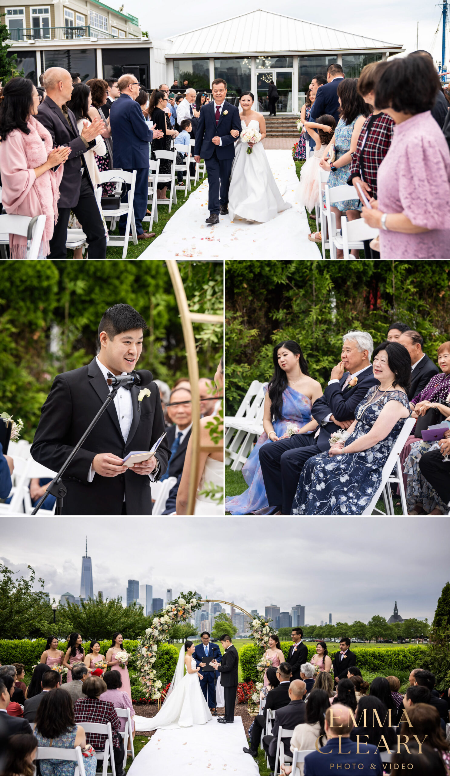 Photojournalistic photos of the wedding ceremony at Liberty House