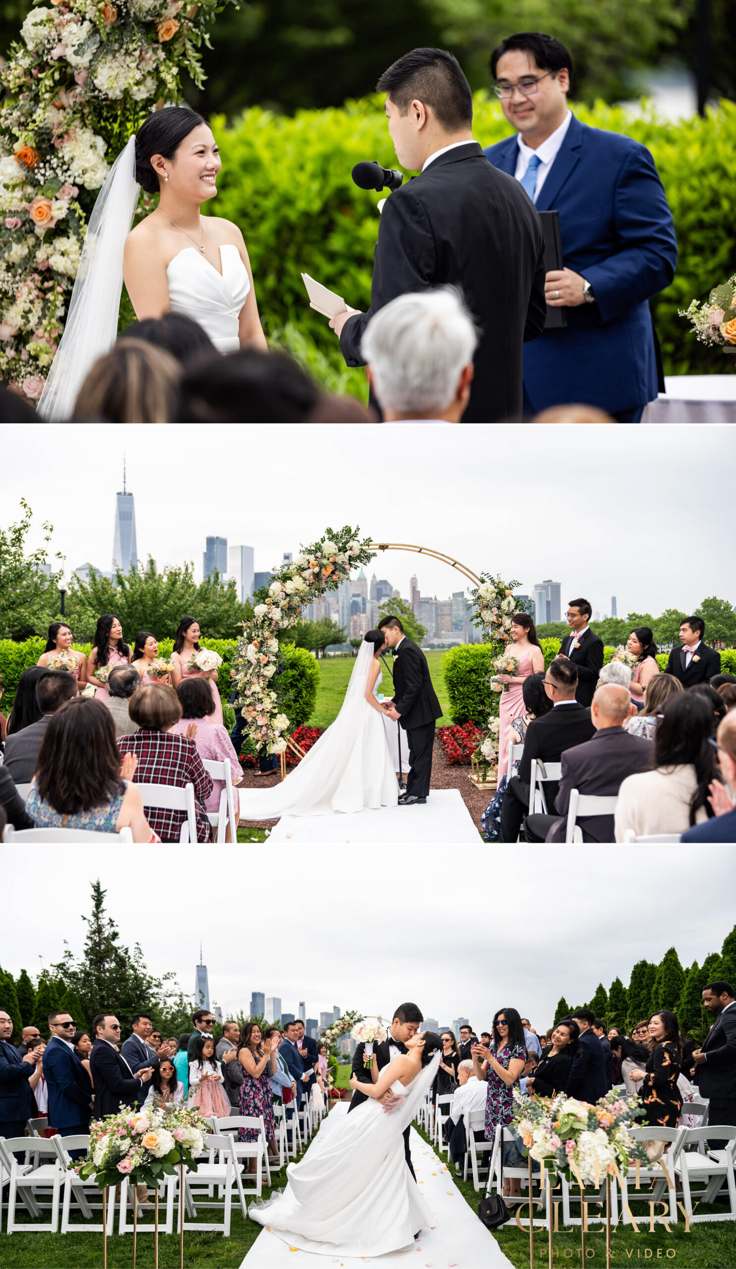 Photojournalistic photos of the wedding ceremony at Liberty House