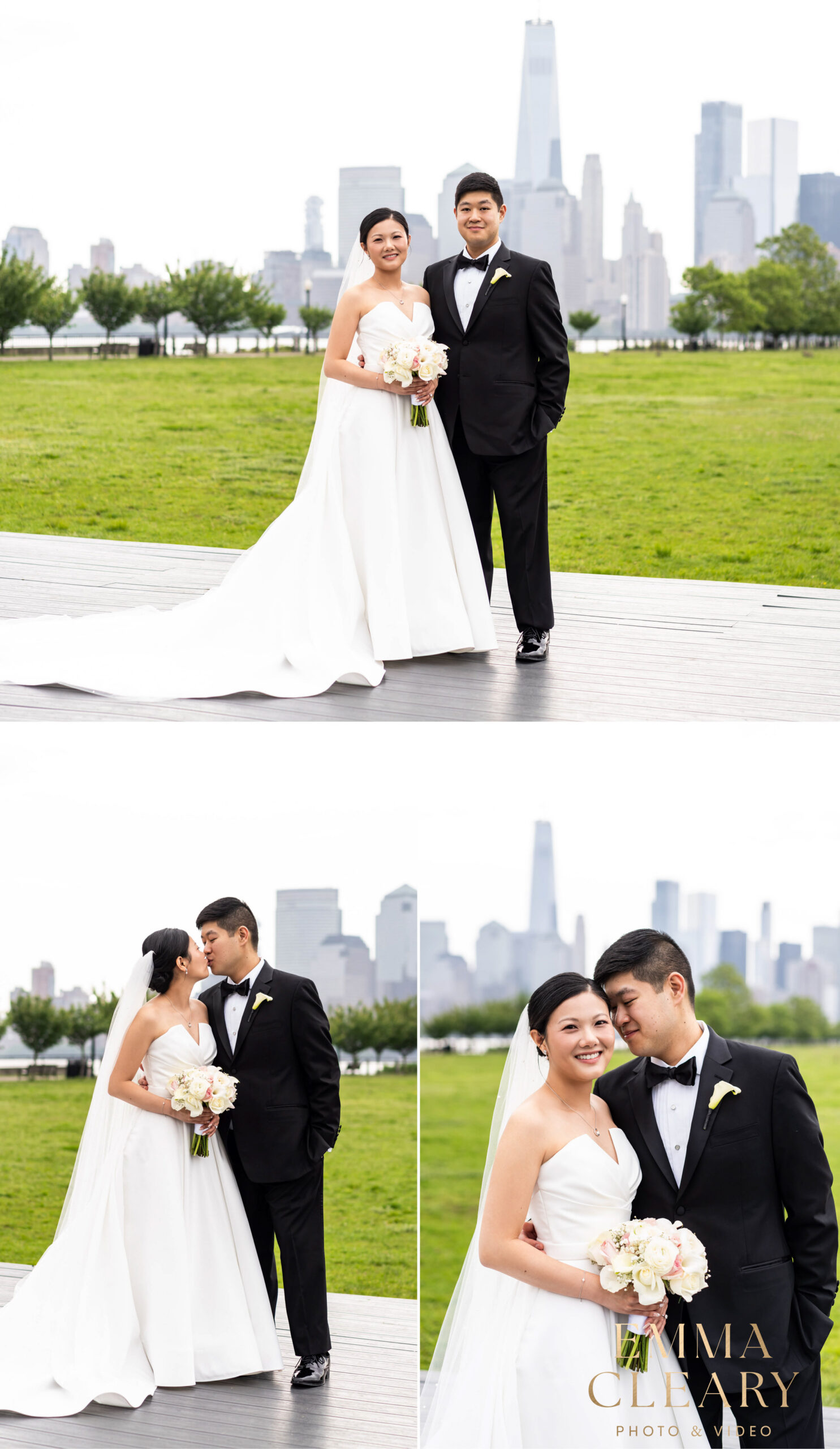 Editorial wedding photos of the bride and groom in NJ