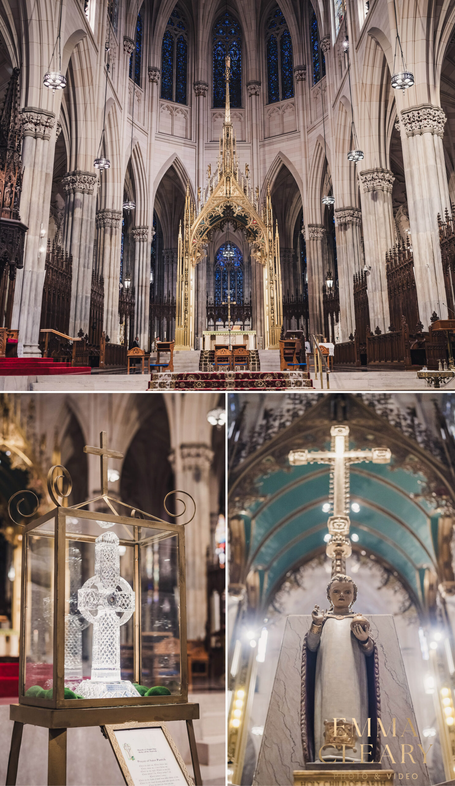 Photos of the wedding ceremony at St Patrick's Cathedral