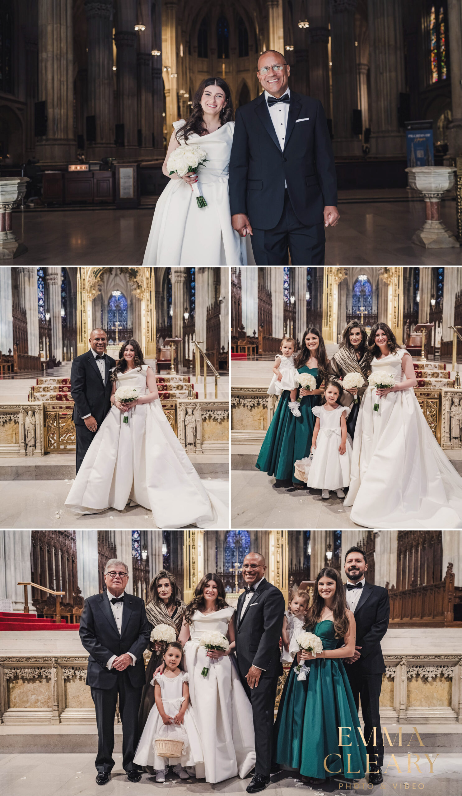 Group wedding photos at St Patrick's Cathedral