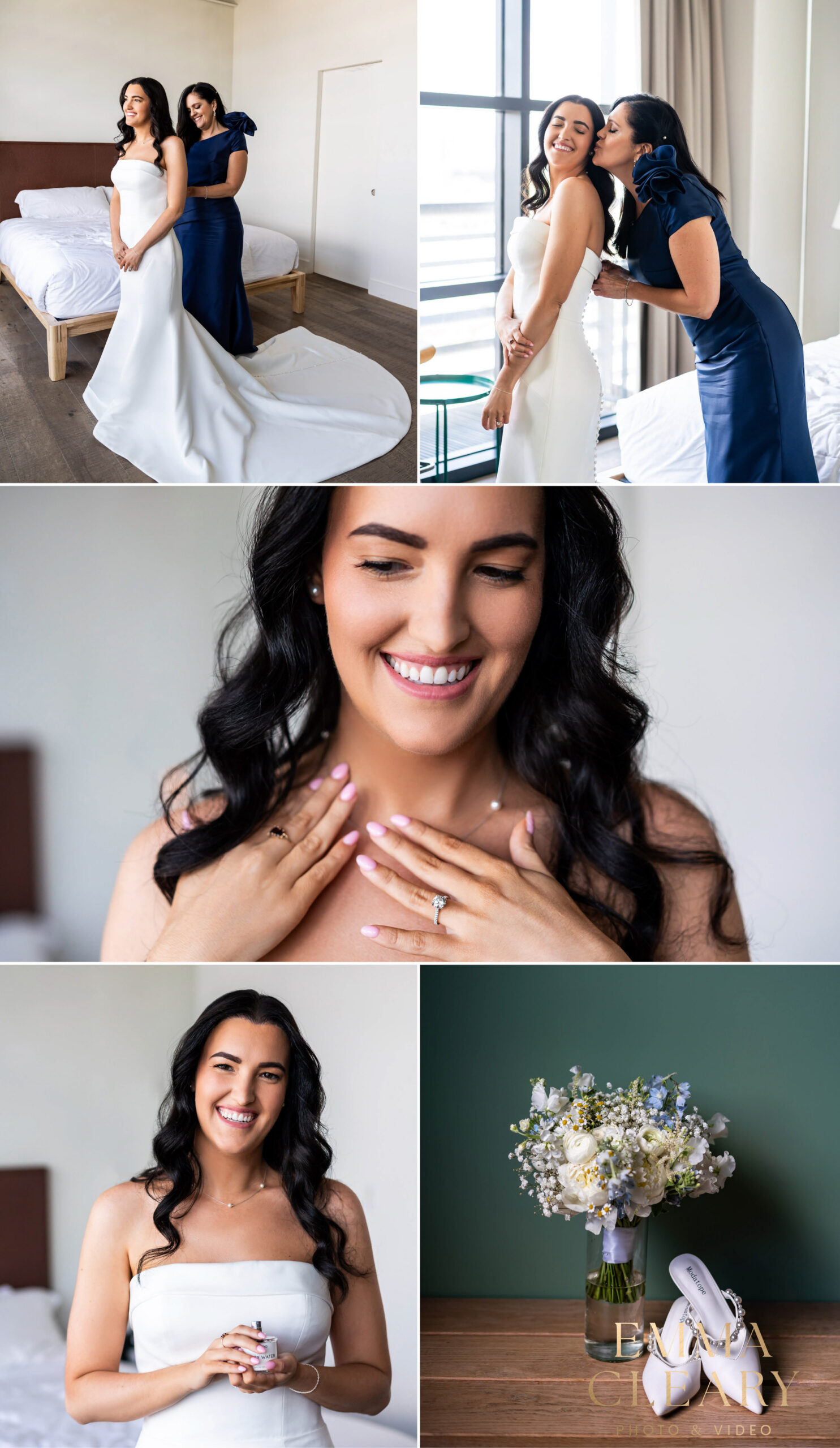 Bride getting ready photos in LIC