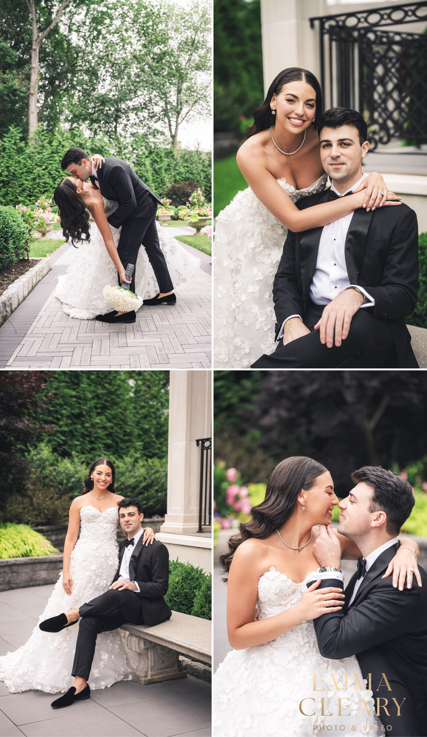 Editorial wedding photos of the bride and groom in NJ