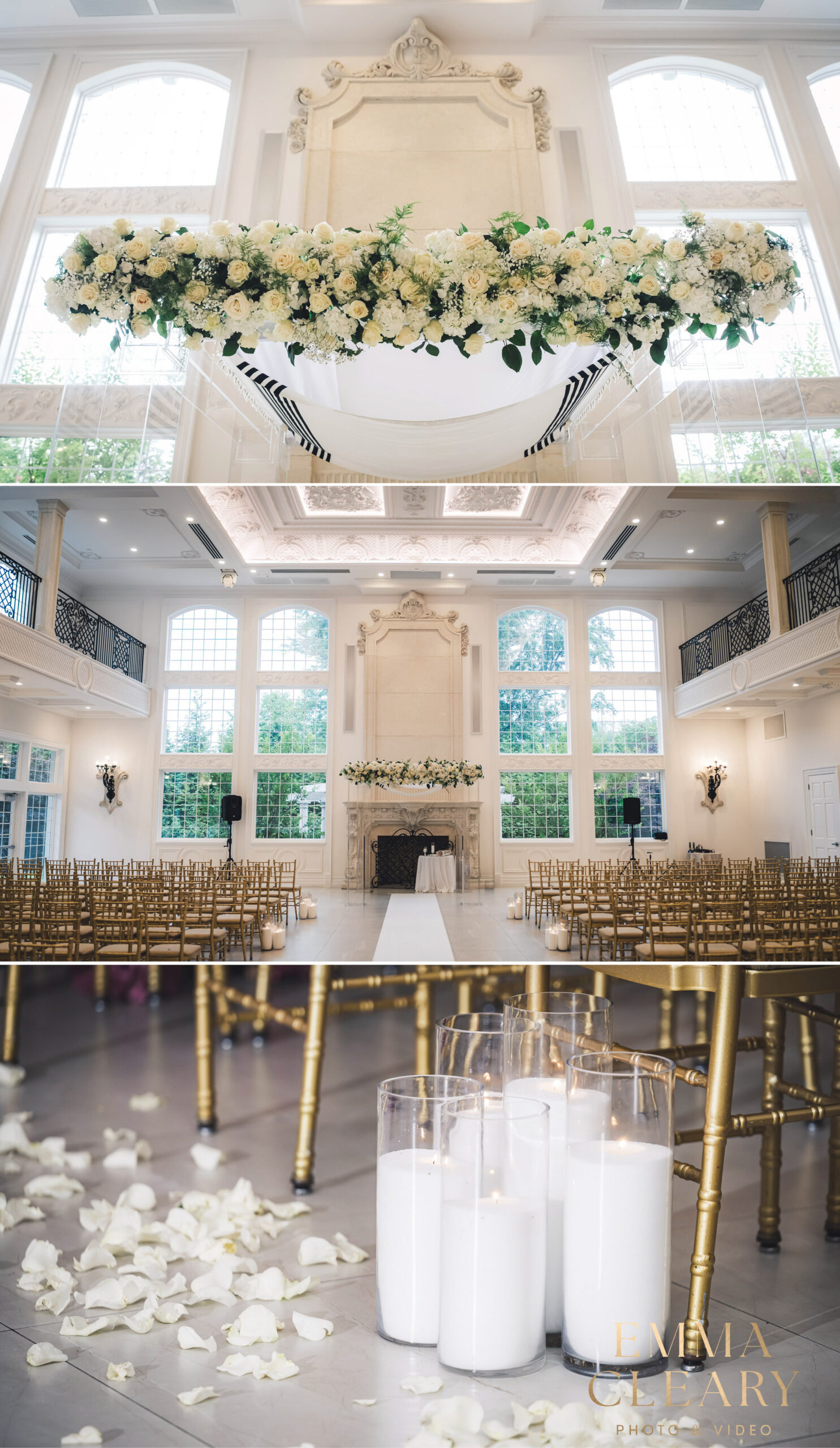 Photos of the wedding ceremony at The Estate at Florentine Gardens