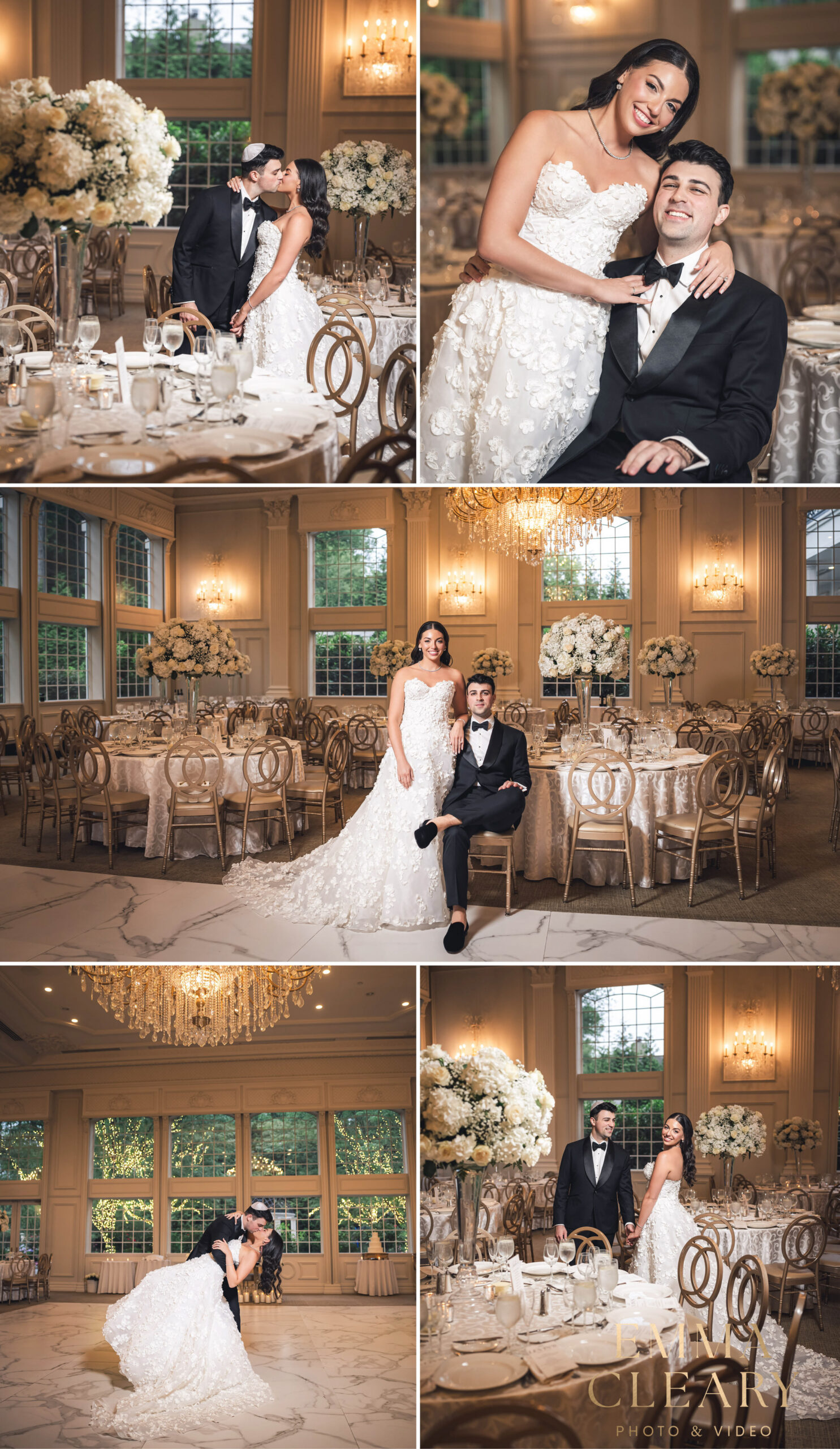 Editorial wedding photos of the bride and groom at The Estate at Florentine Gardens