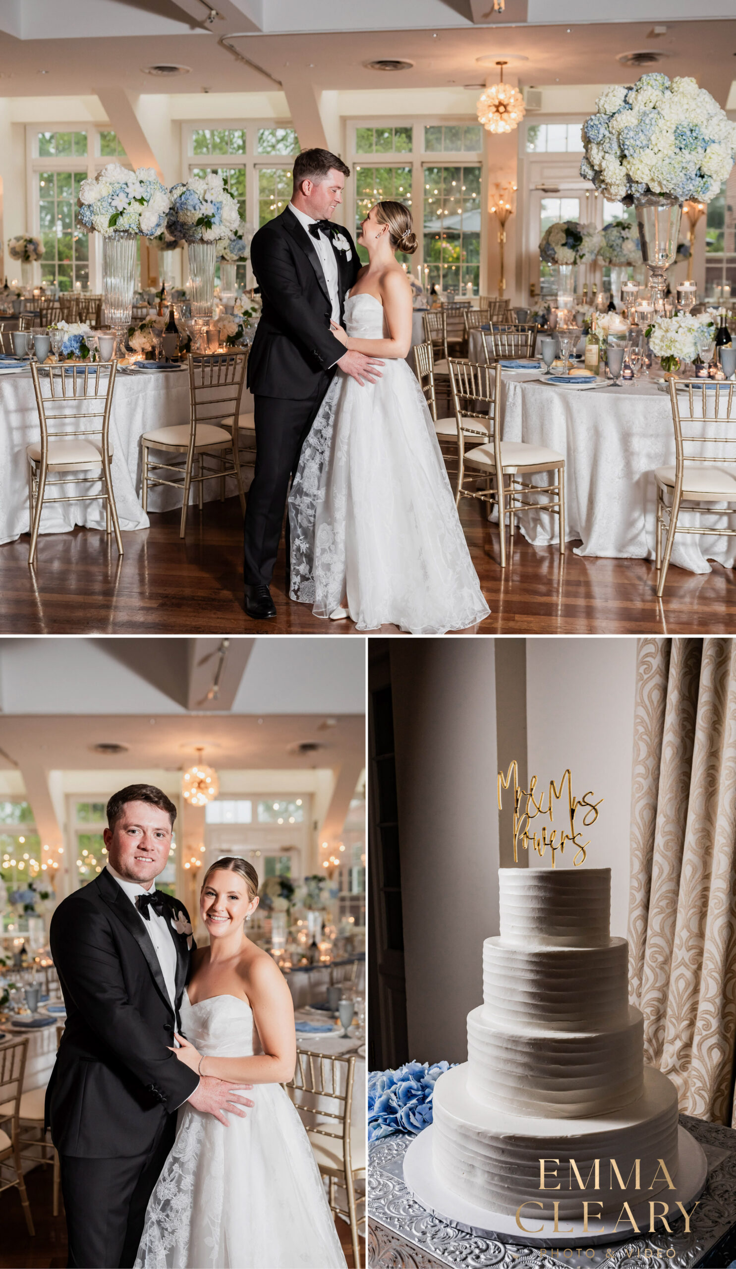 Editorial wedding photos of the bride and groom at The Heritage Club at Bethpage