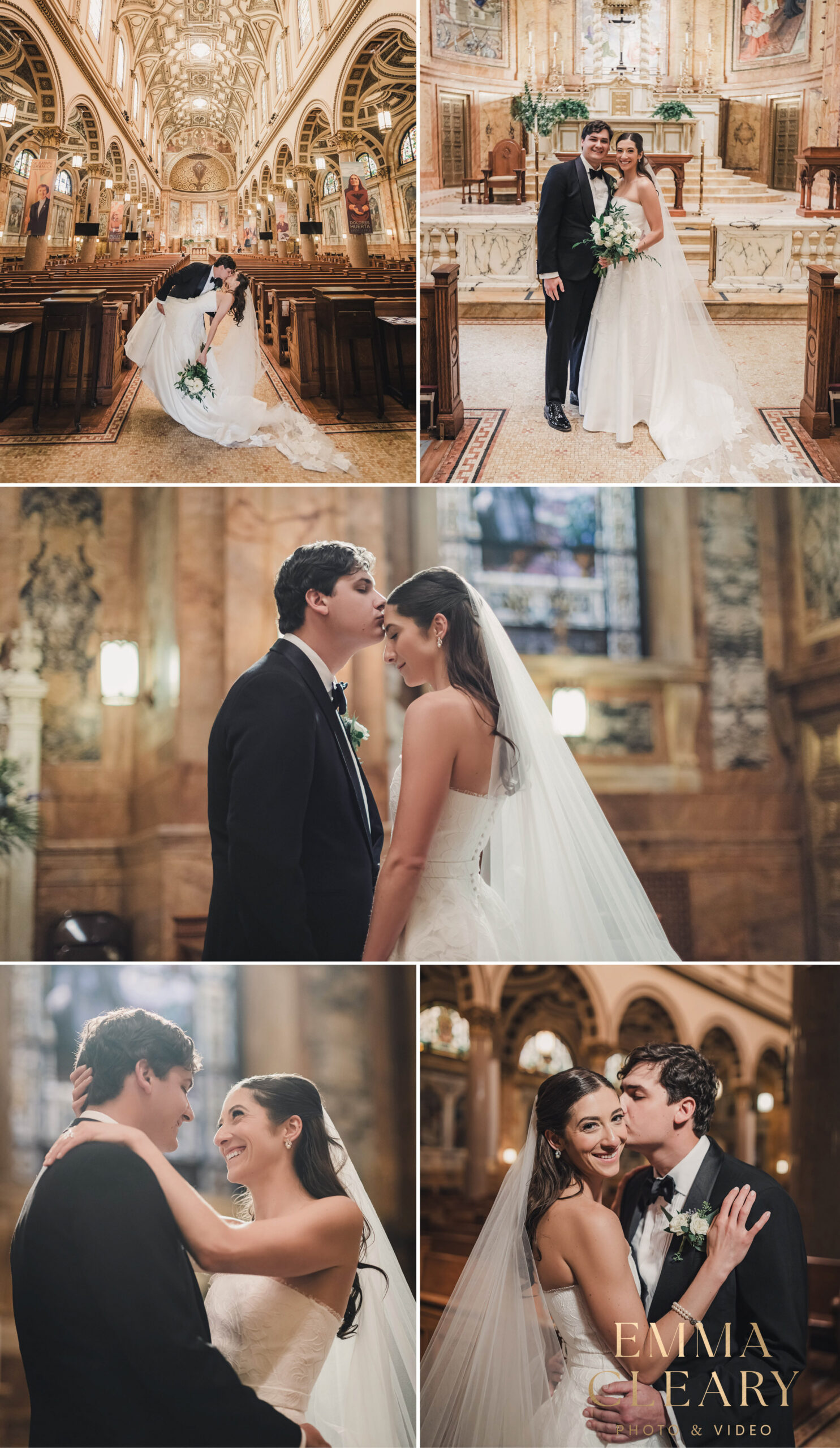 Editorial wedding photos of the bride and groom in NYC