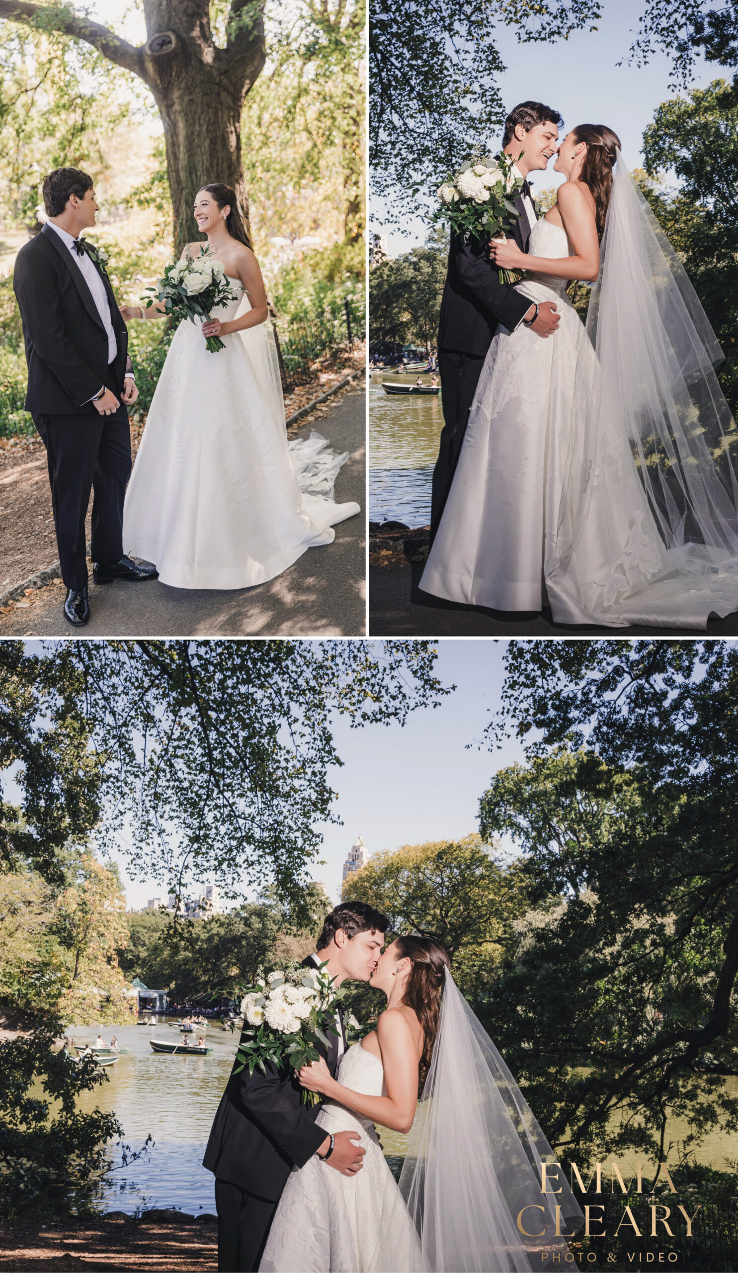 Photojournalistic first look photos in Central Park
