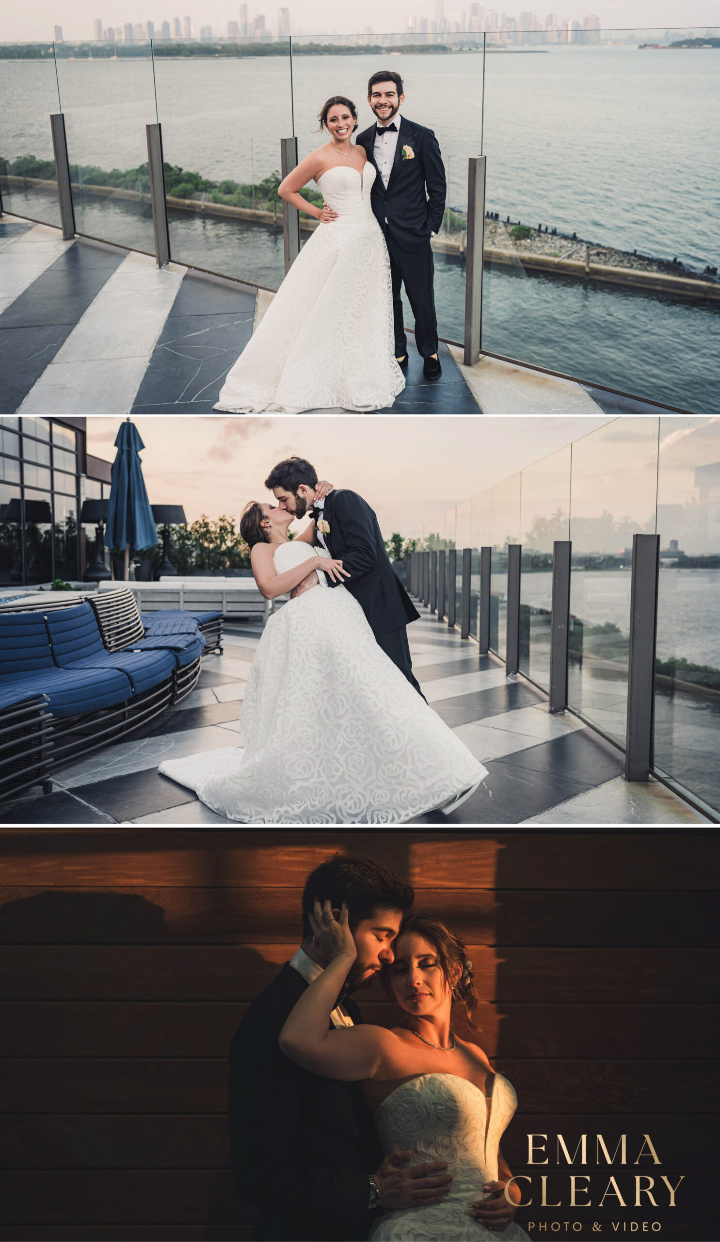 Editorial photos of the bride and groom at Hudson House