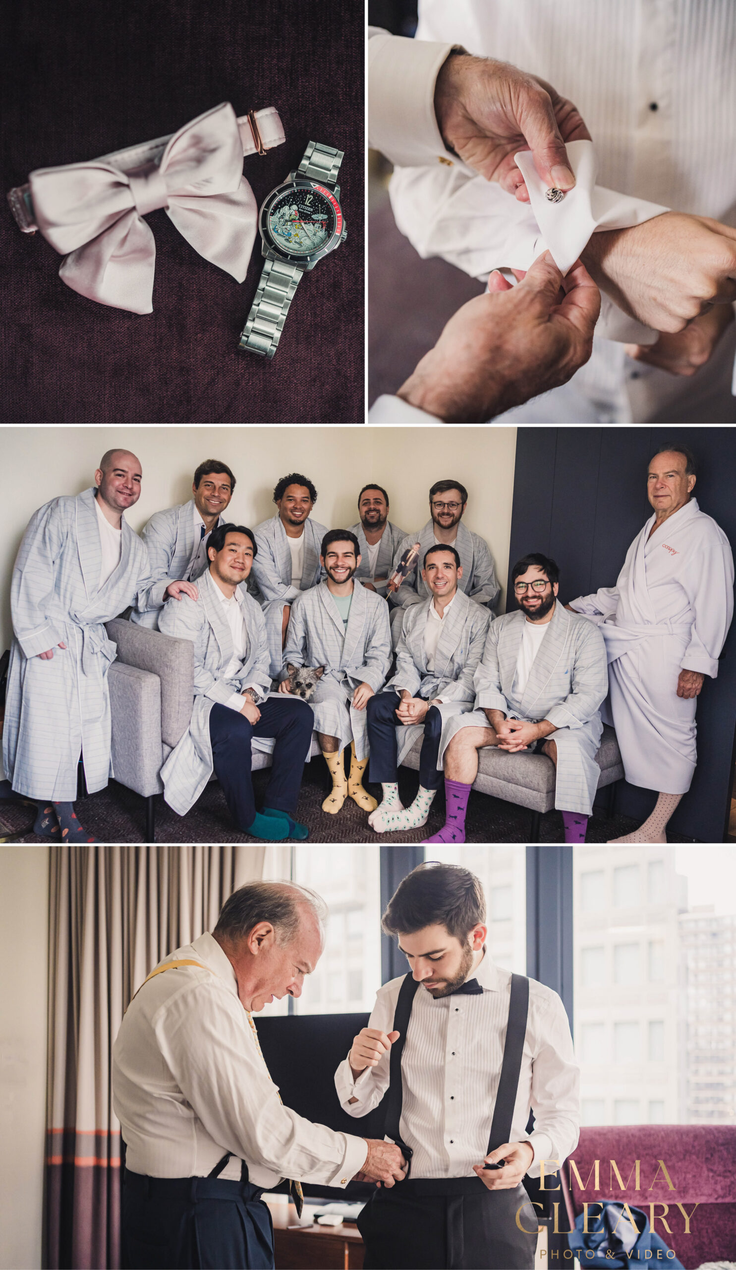 Groom getting ready photos in NJ