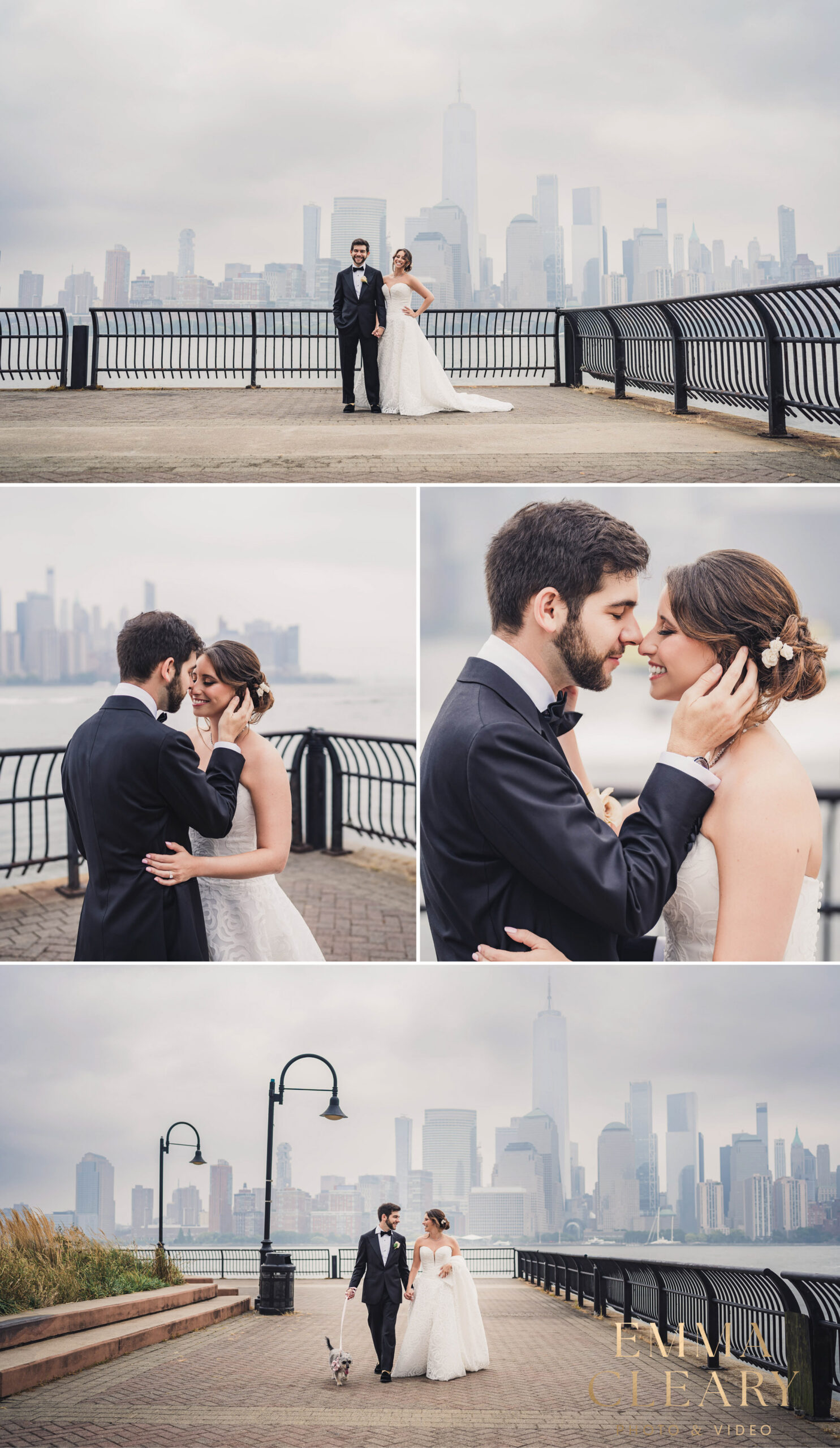 Photojournalistic wedding photos of the bride and groom in NJ
