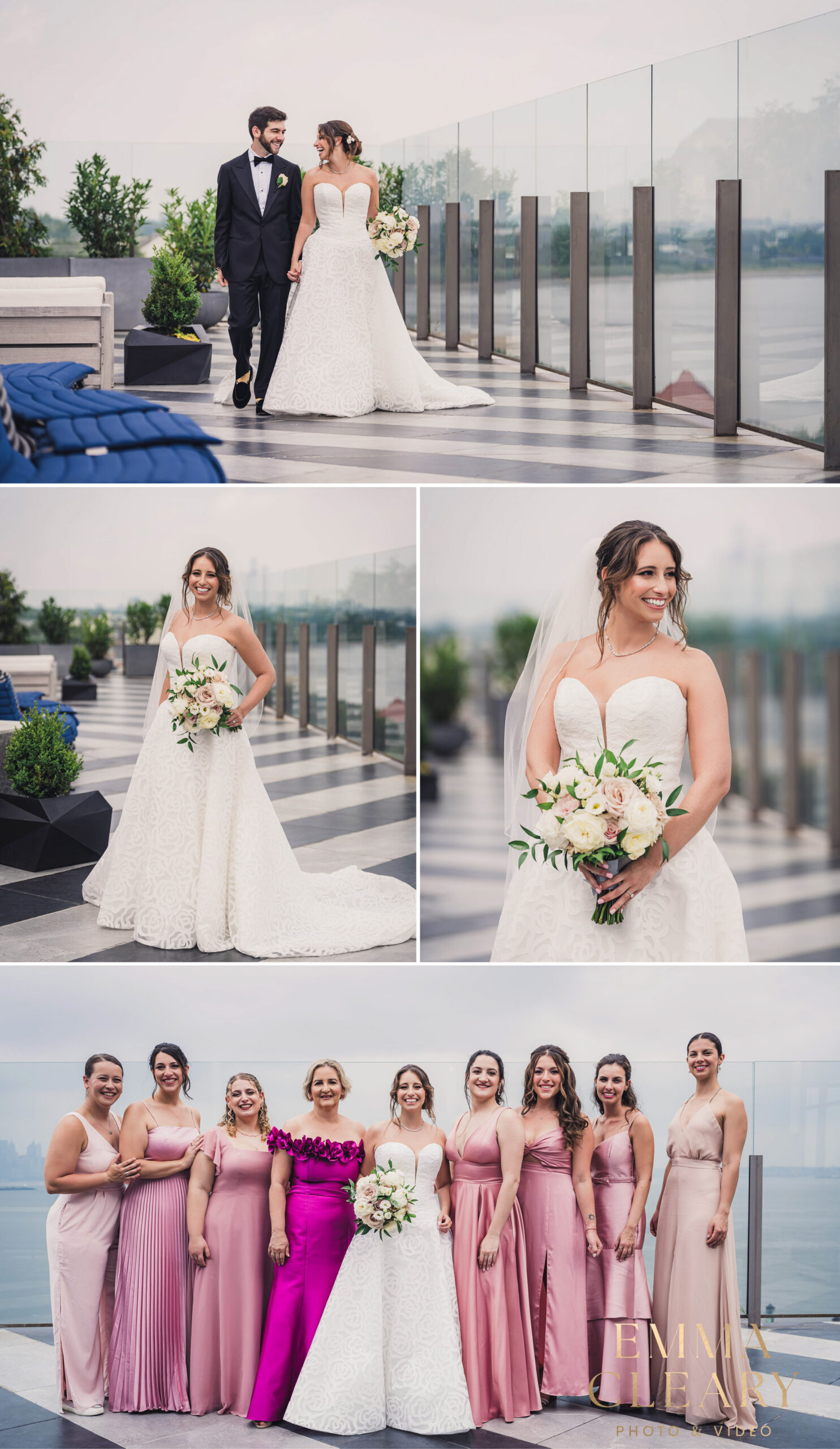 Editorial wedding photos of the bride and groom in NJ