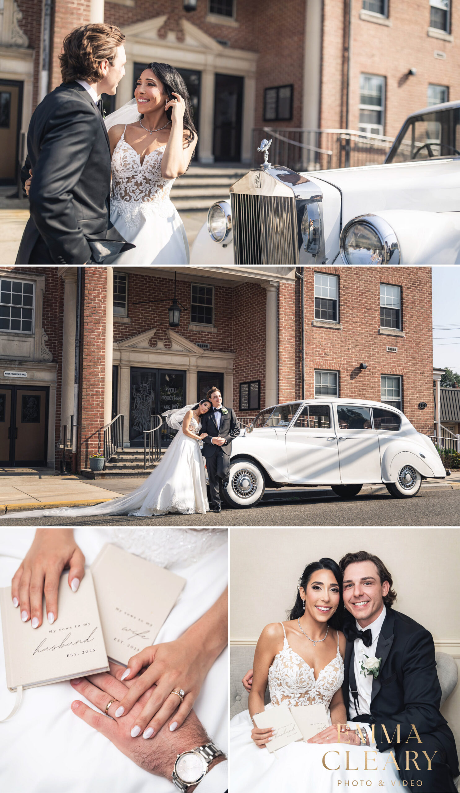 Editorial wedding photos of the bride and groom in NY