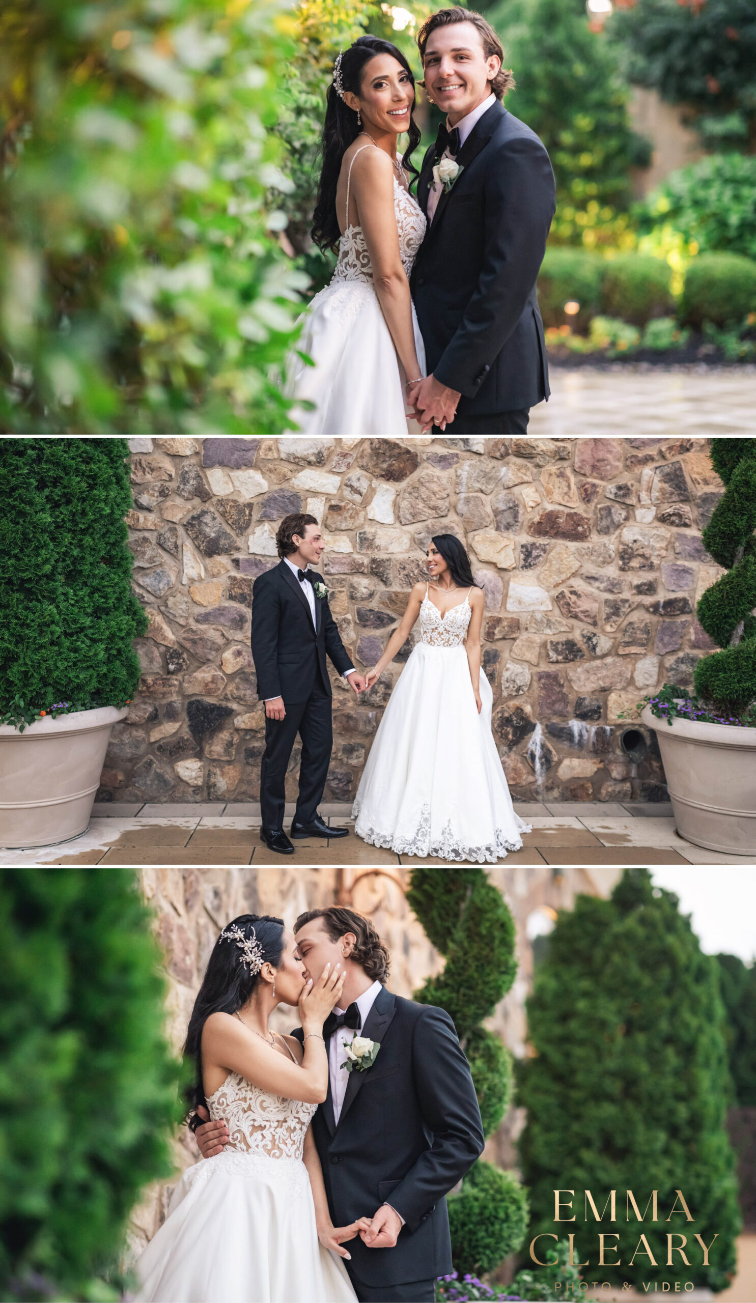 Photojournalistic photos of the bride and groom at Larkfield