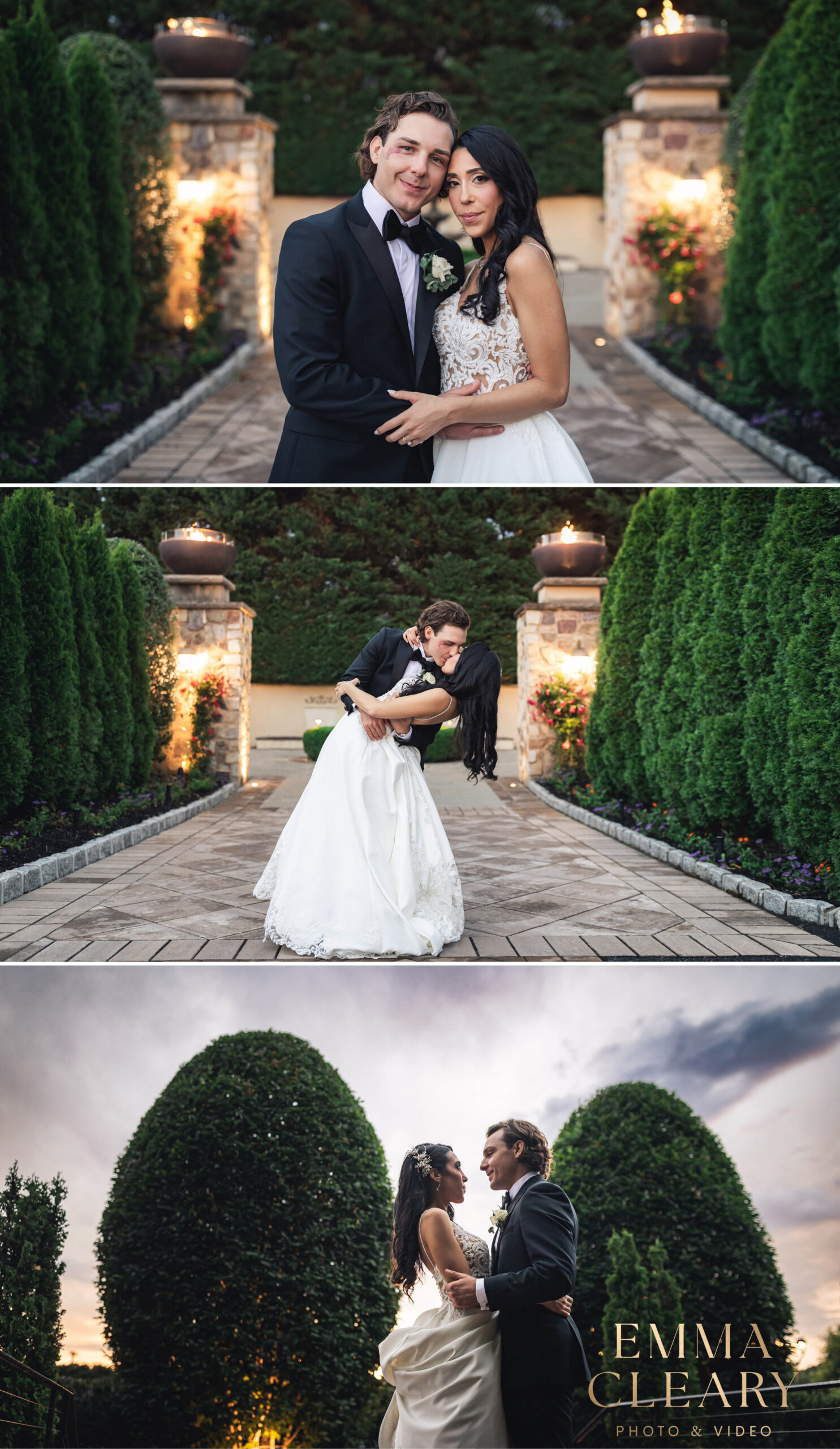 Editorial photos of the bride and groom at Larkfield wedding