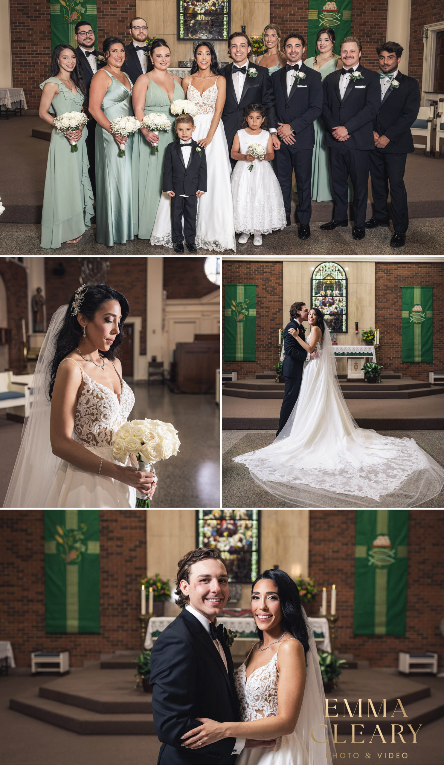 Editorial wedding photos of the bride and groom in NY