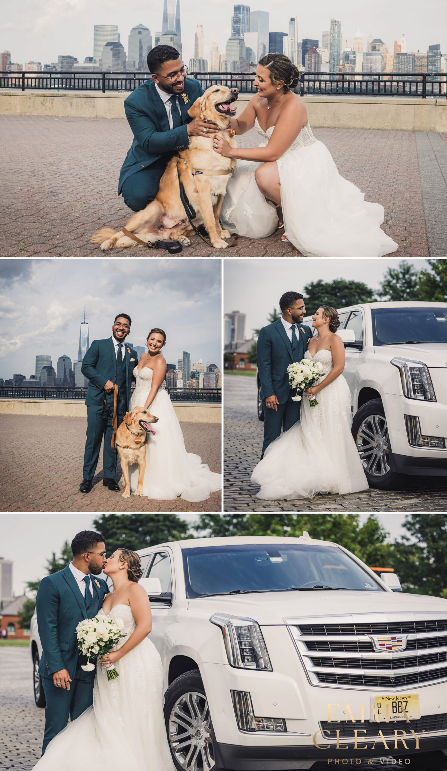 Editorial wedding photos of the bride and groom in New Jersey