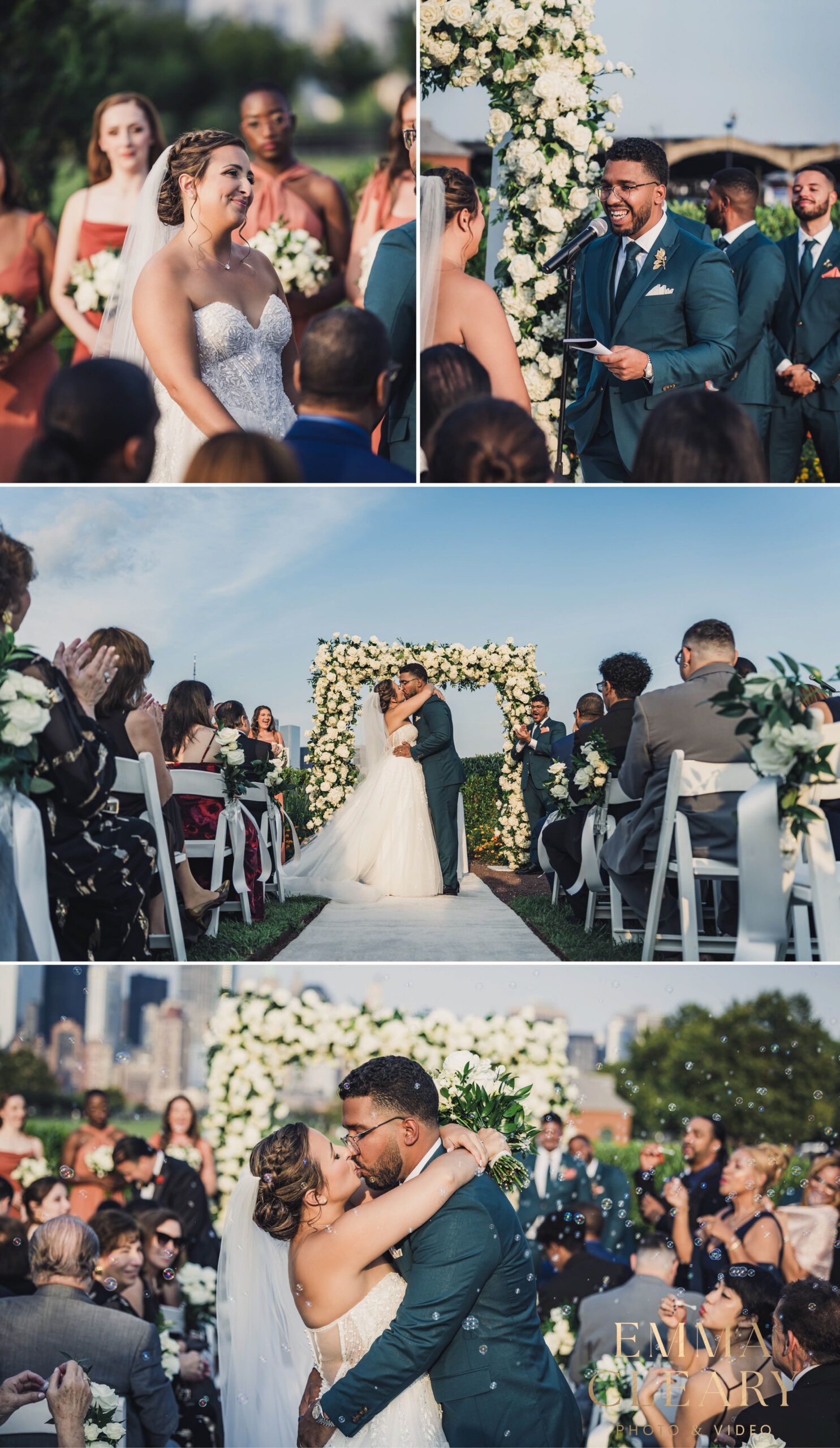 Photojournalistic photos of the wedding ceremony at Liberty House