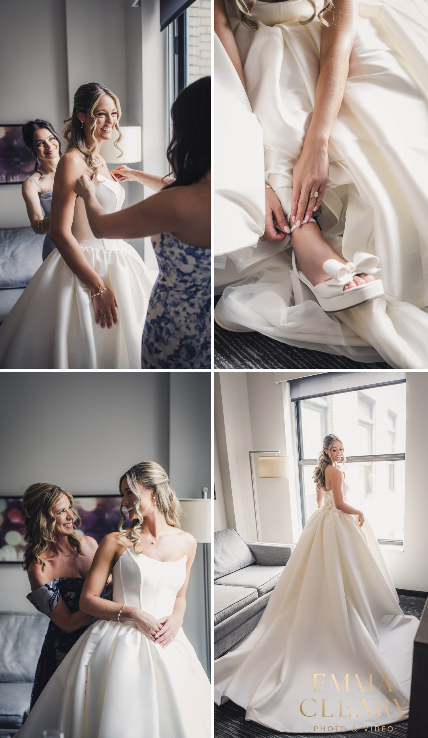 Bride getting ready photos in Jersey City