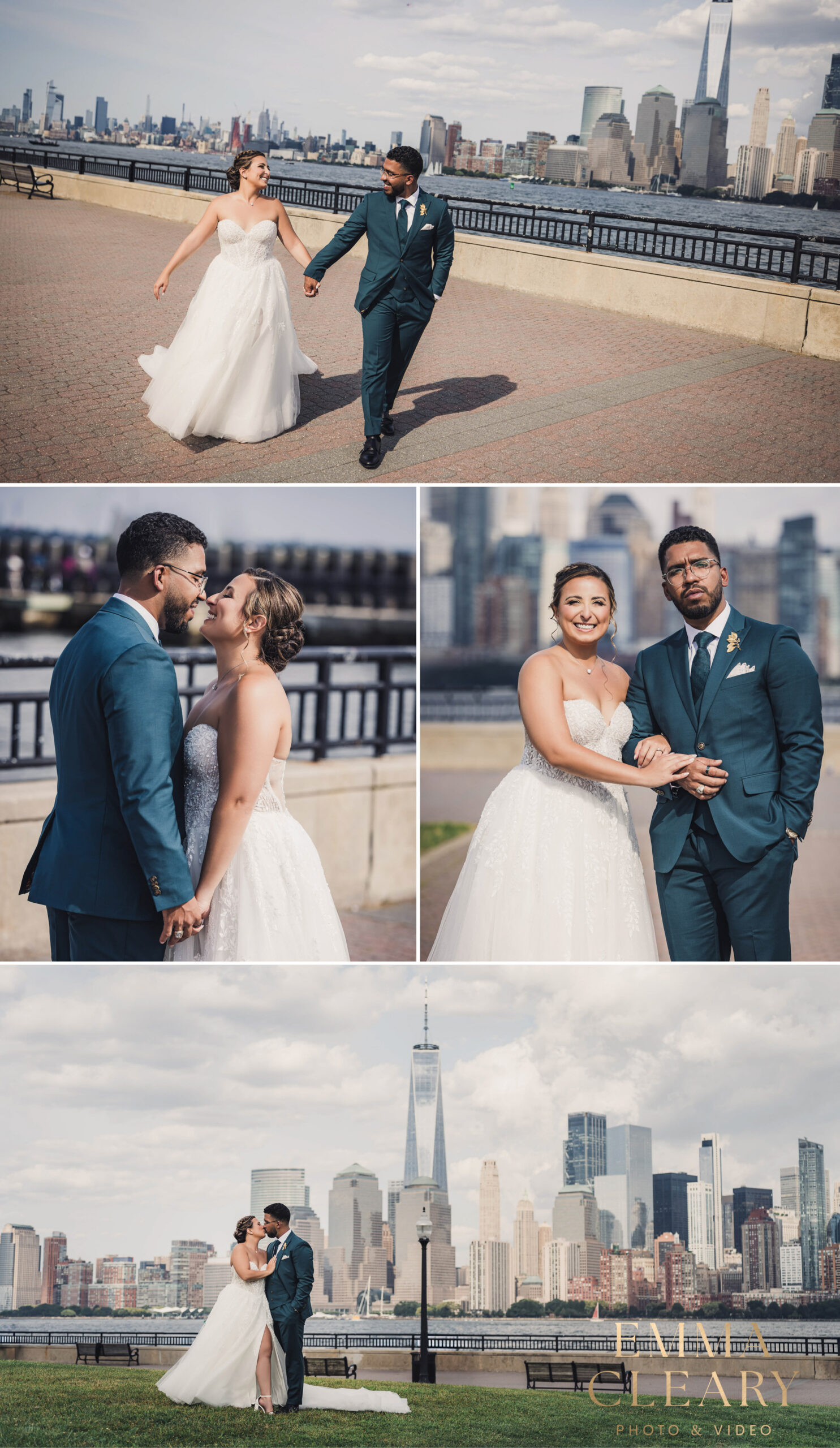 Photojournalistic wedding photos of the bride and groom in New Jersey