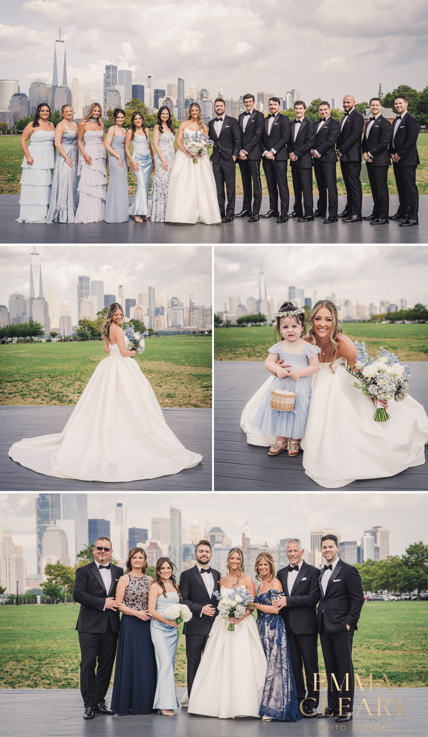 Group wedding photos in Jersey City